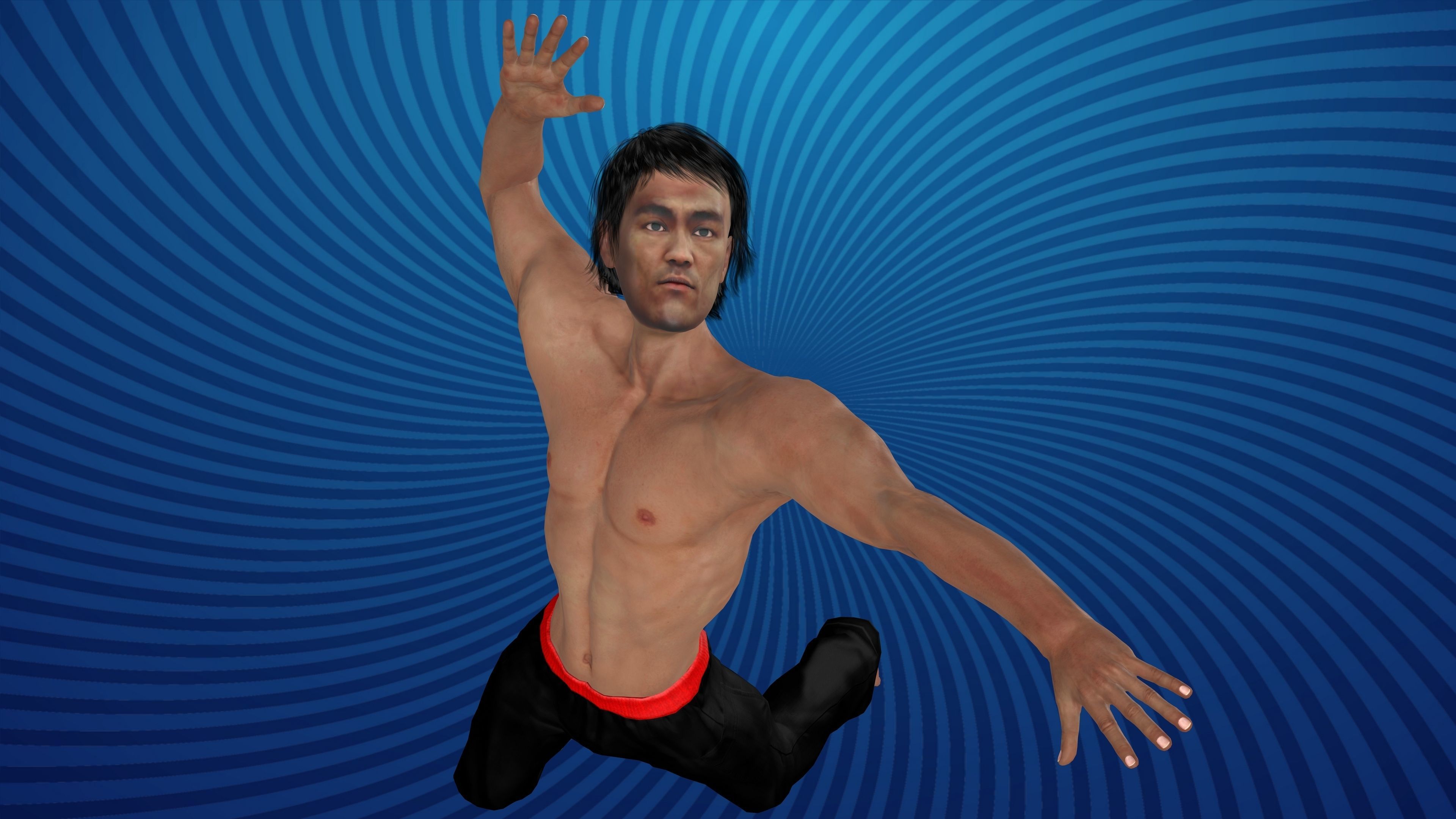Bruce Lee with Animation 3D model_8