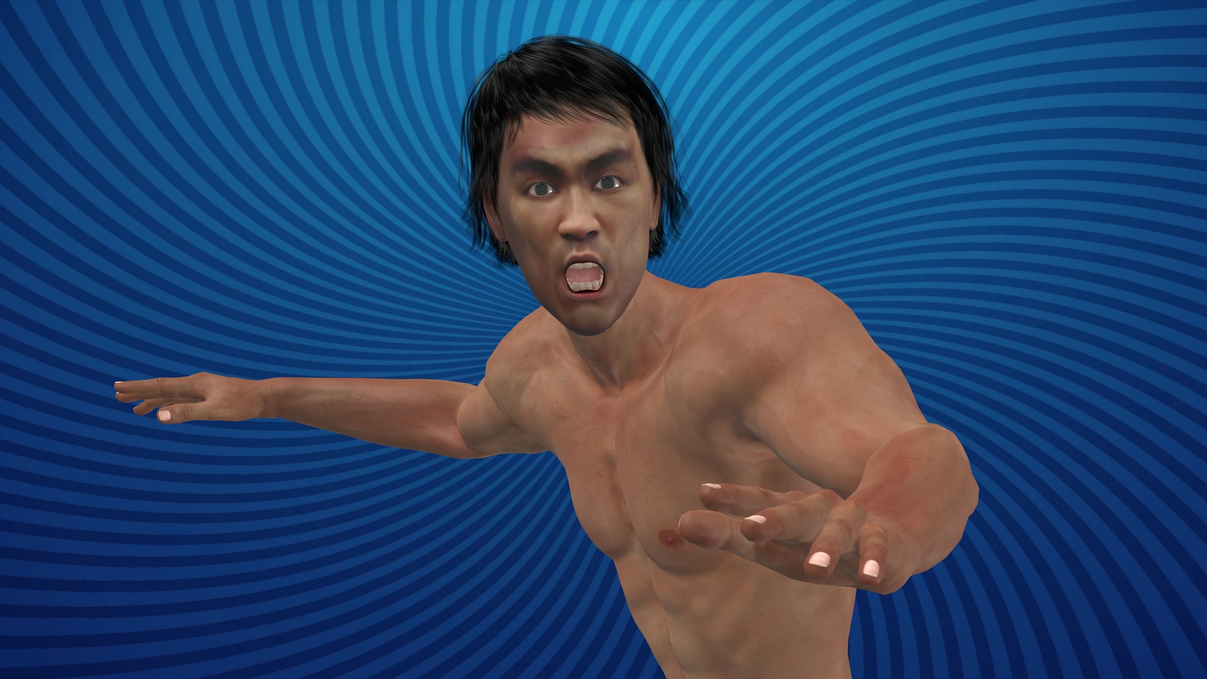 Bruce Lee with Animation 3D model_6