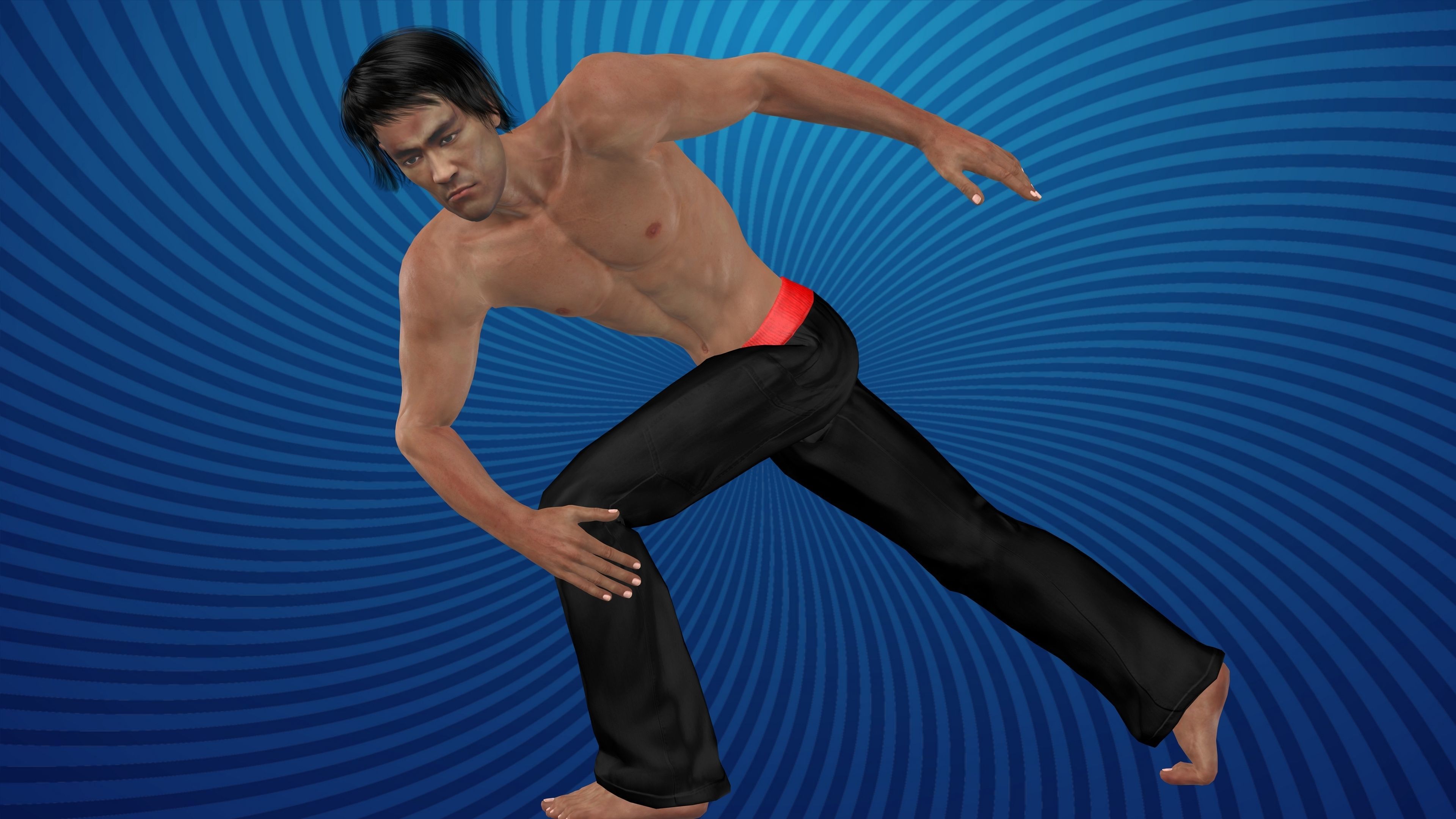 Bruce Lee with Animation 3D model_7