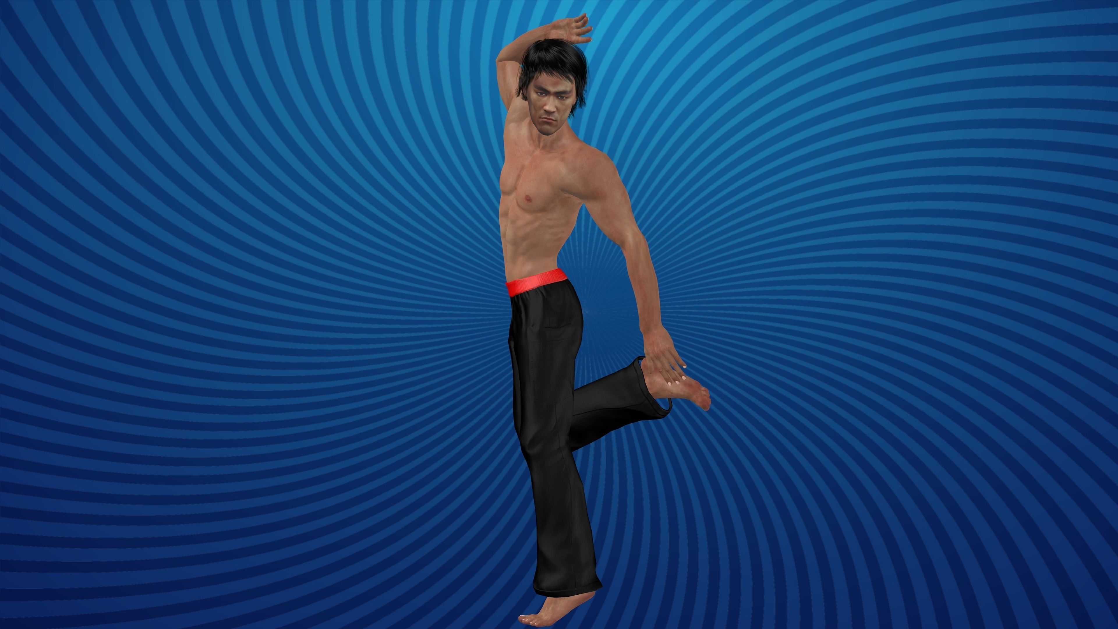 Bruce Lee with Animation 3D model_10