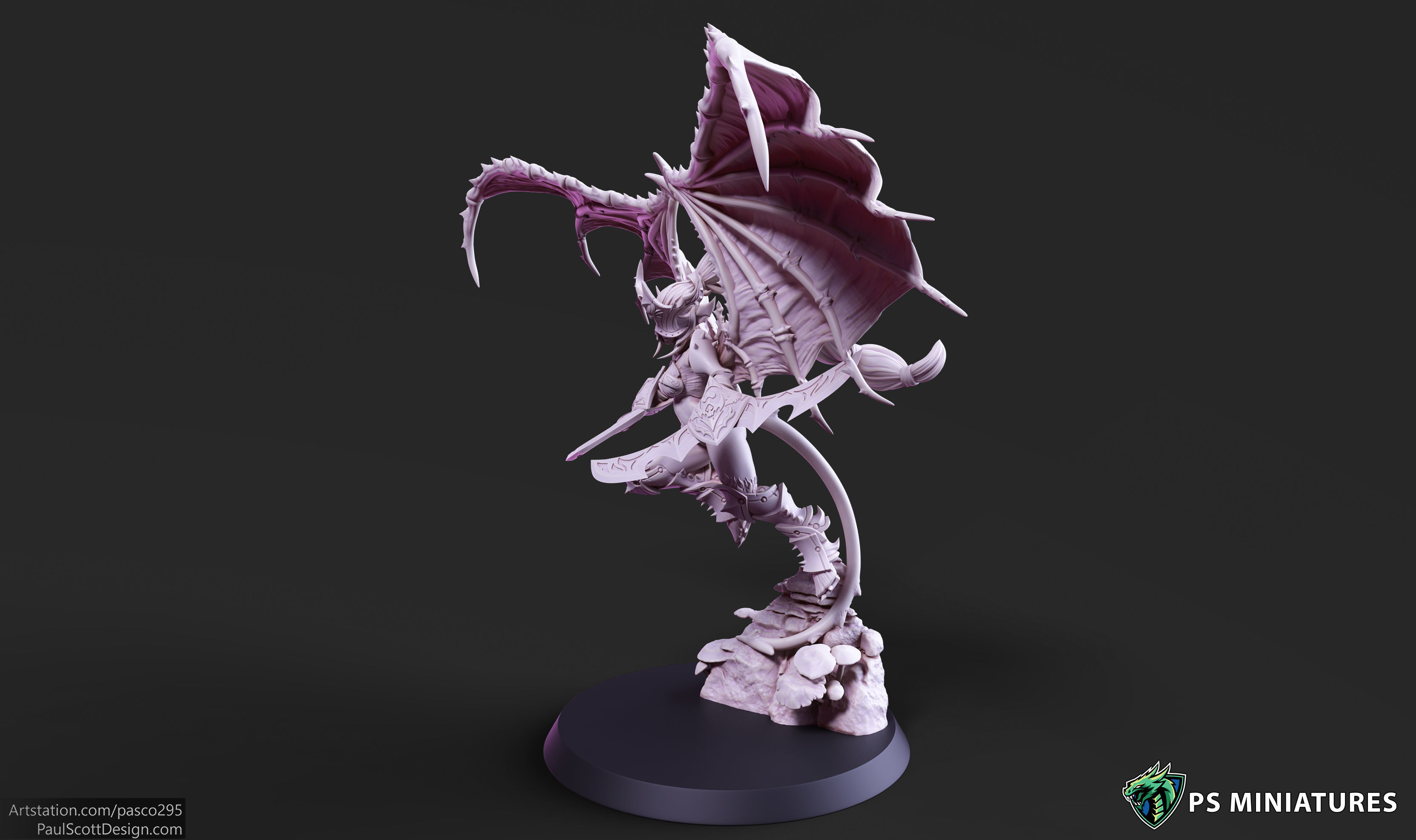 Drow Demonic Harpys and Valkyries Bundle 3D print model_33
