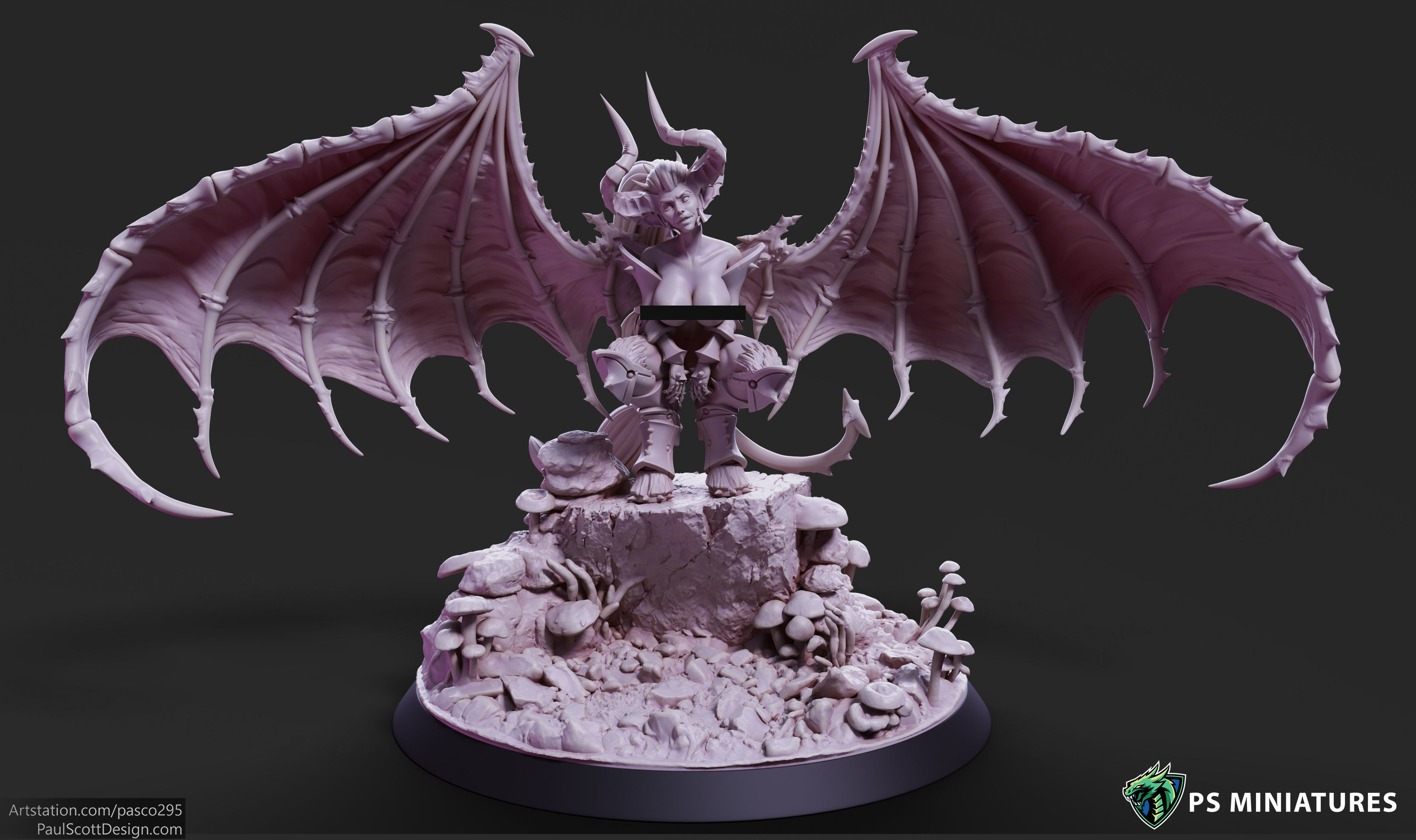 Drow Demonic Harpys and Valkyries Bundle 3D print model_3