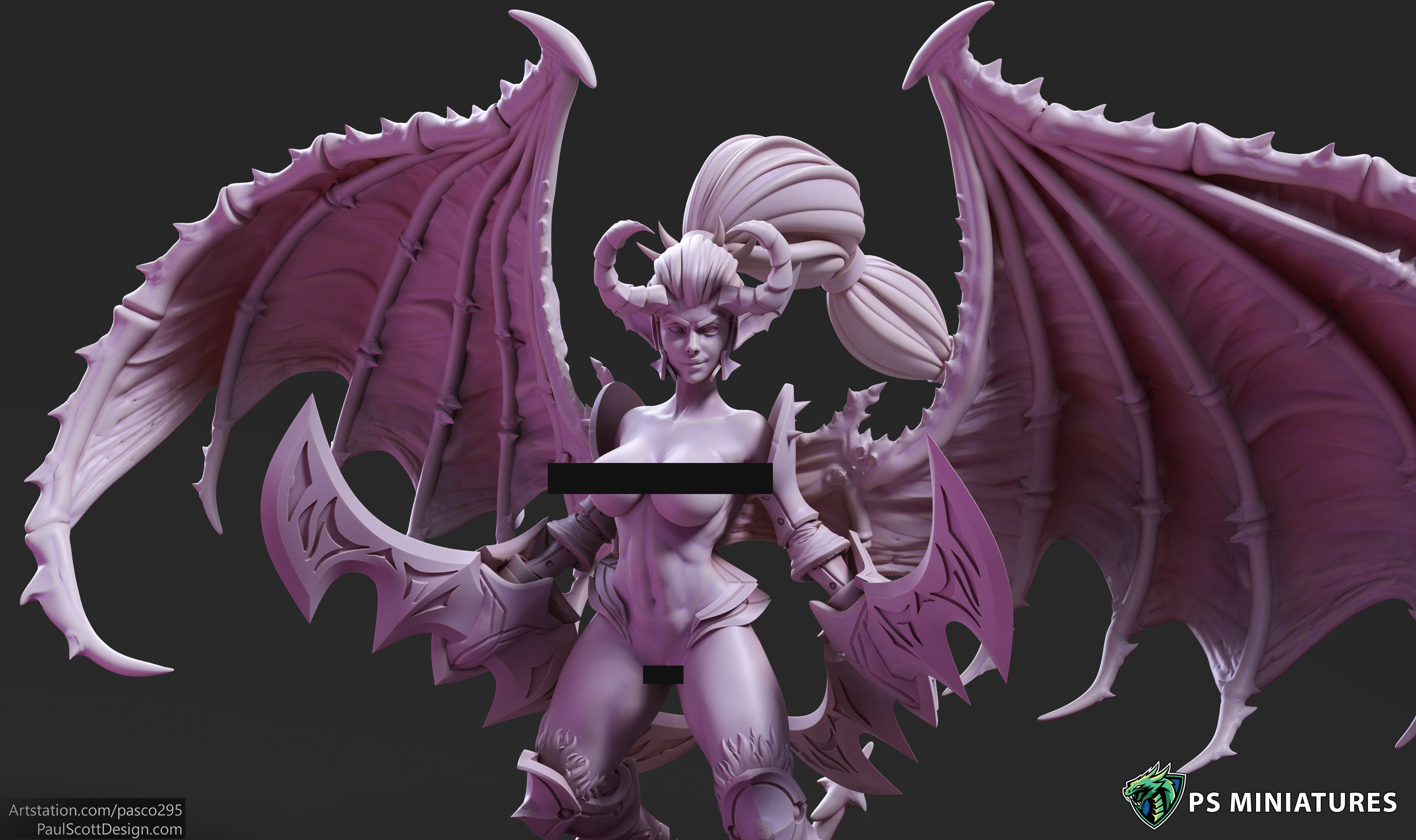 Drow Demonic Harpys and Valkyries Bundle 3D print model_31