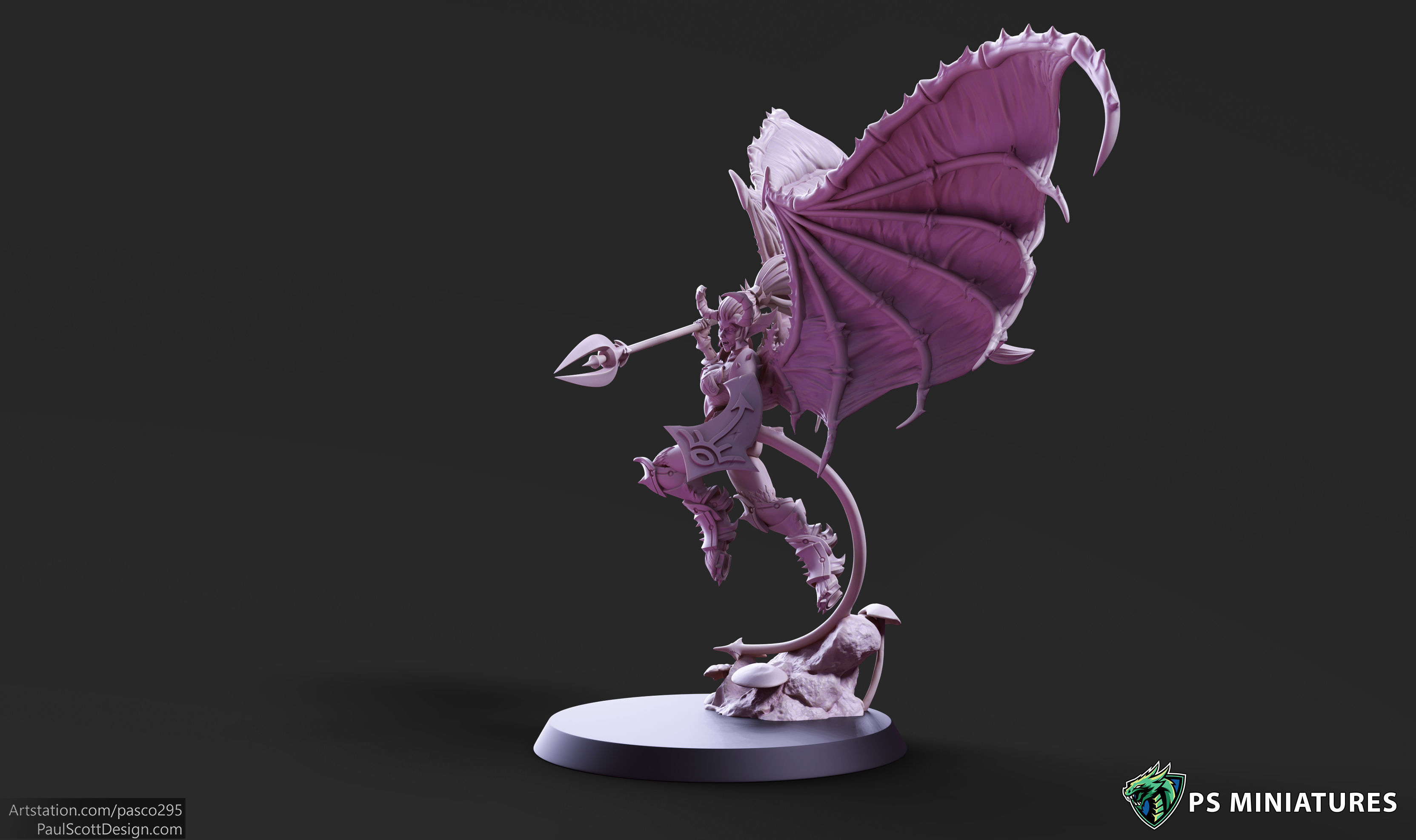 Drow Demonic Harpys and Valkyries Bundle 3D print model_8