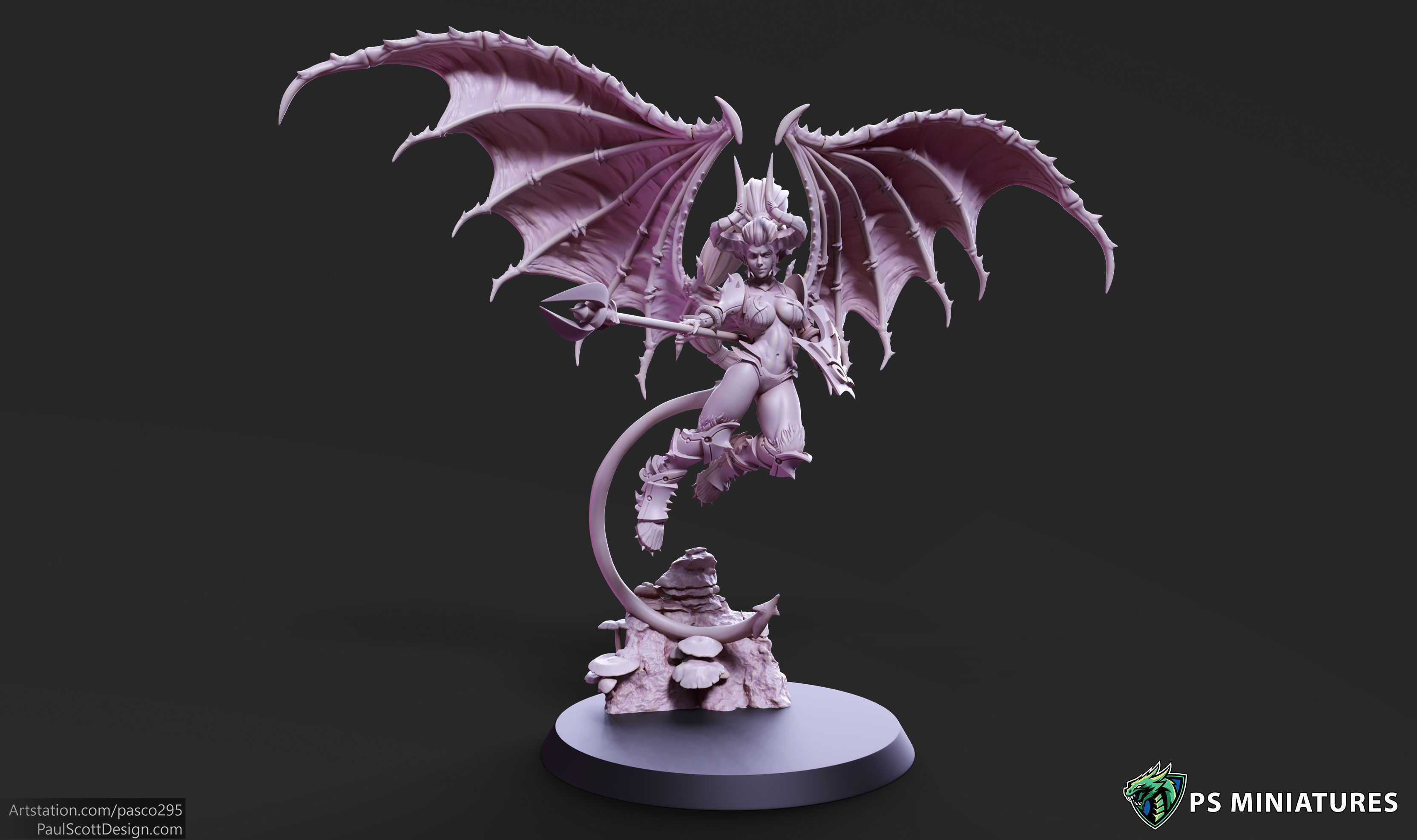 Drow Demonic Harpys and Valkyries Bundle 3D print model_19