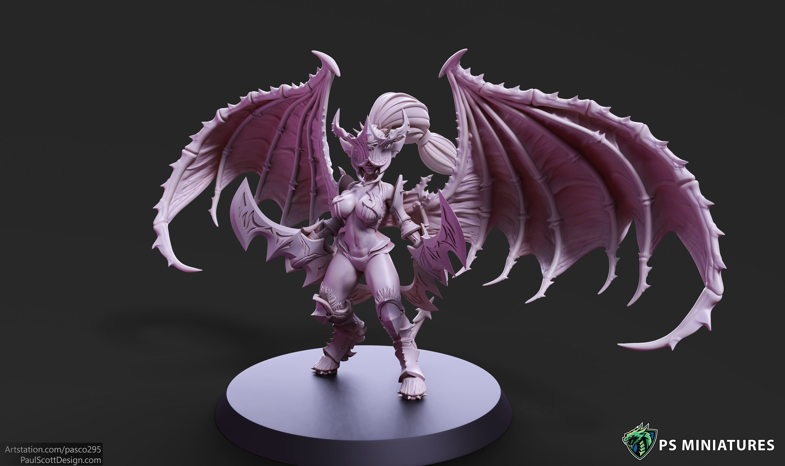 Drow Demonic Harpys and Valkyries Bundle 3D print model_29