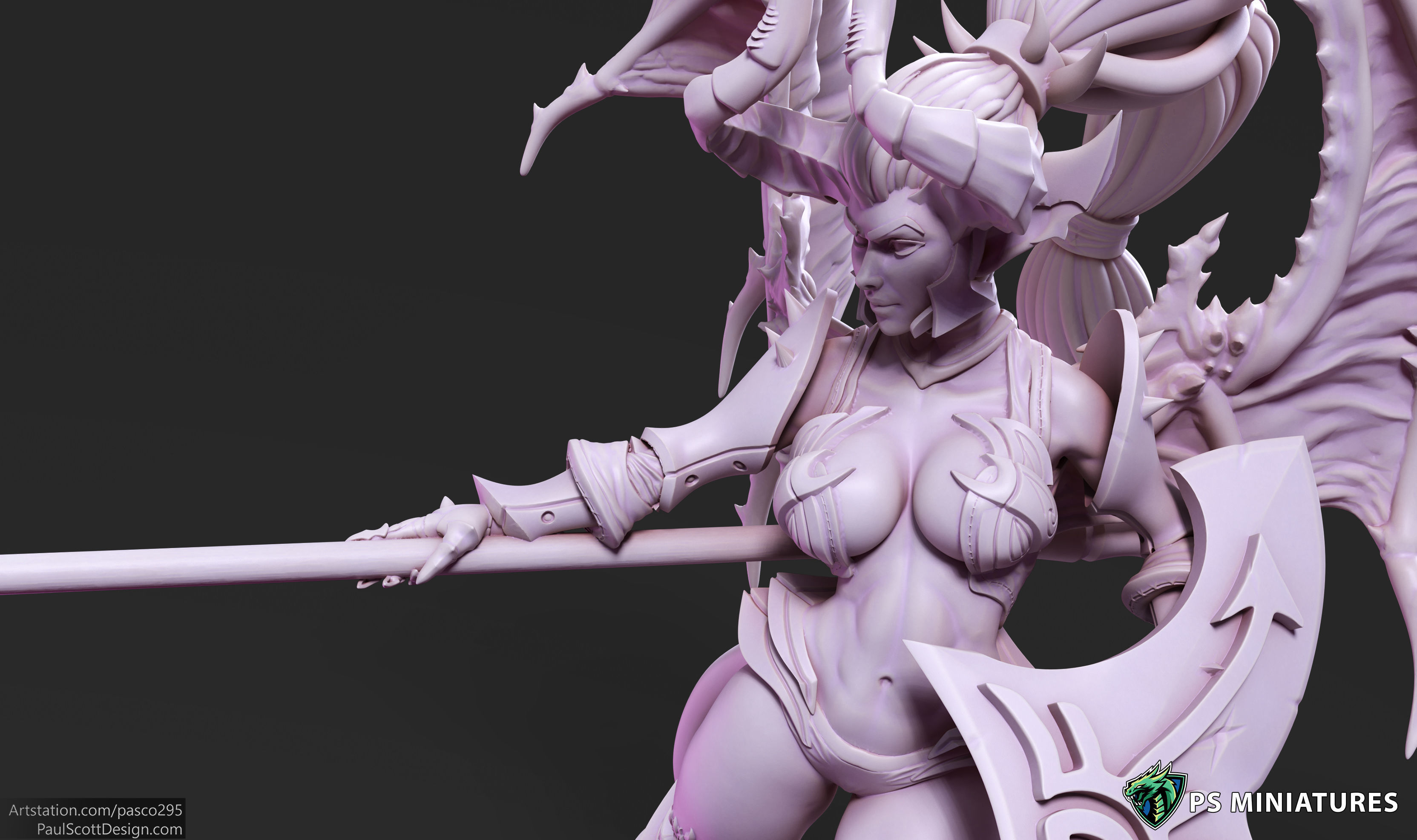 Drow Demonic Harpys and Valkyries Bundle 3D print model_18