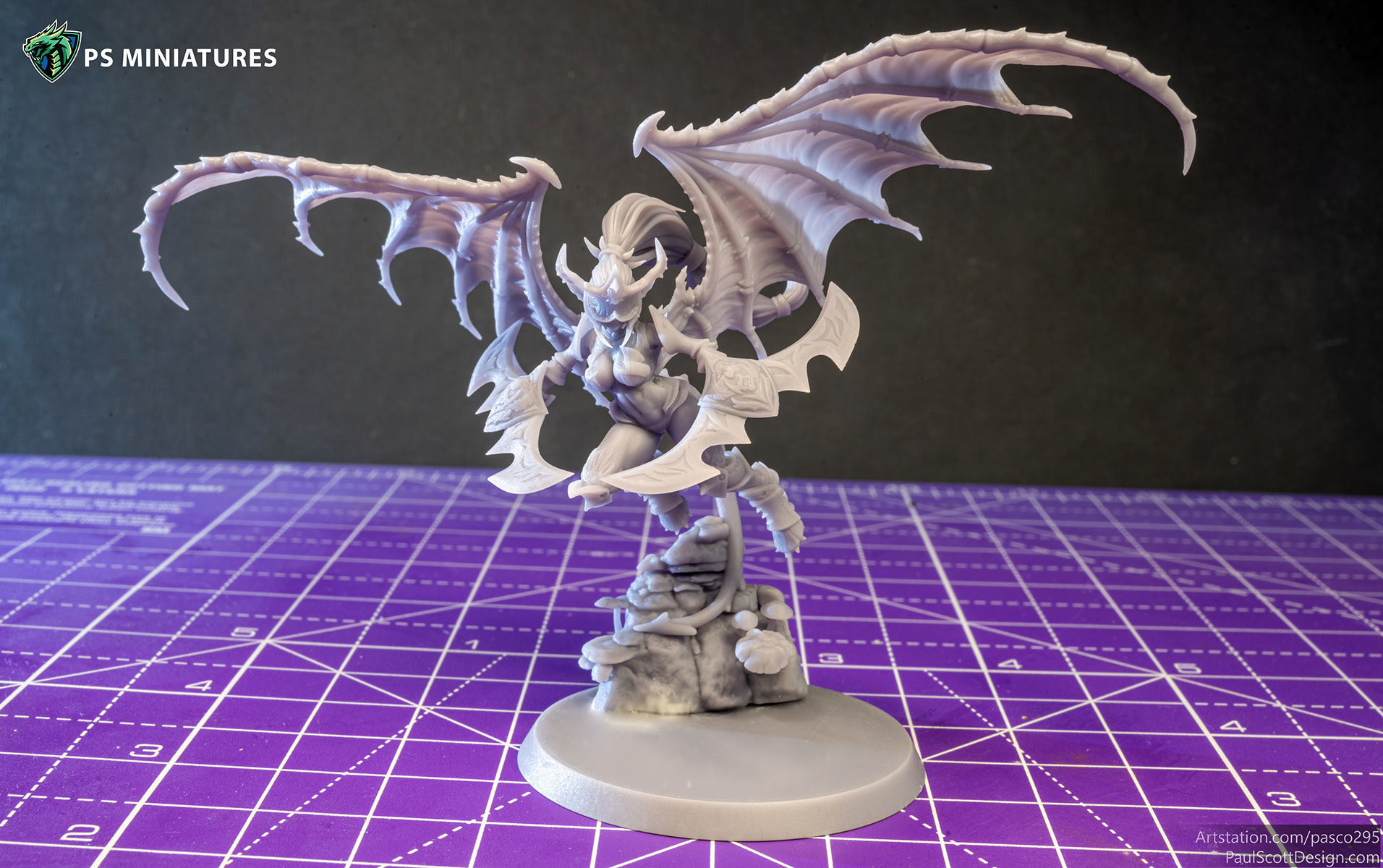 Drow Demonic Harpys and Valkyries Bundle 3D print model_32
