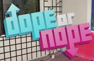 DOPE or NOPE 3D Logo Free 3D print model
