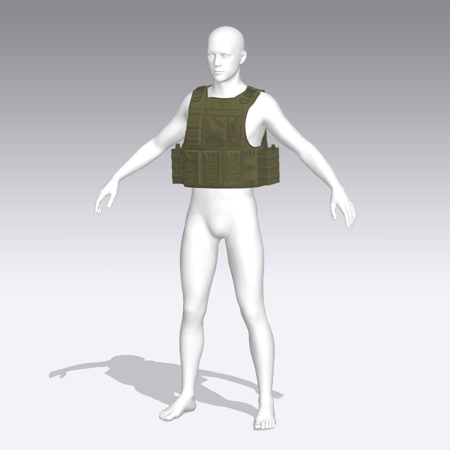 3 Tactical vest pack  Marvelous Designer project 3D model_9