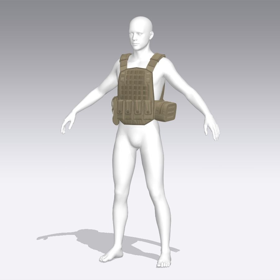 3 Tactical vest pack  Marvelous Designer project 3D model_8