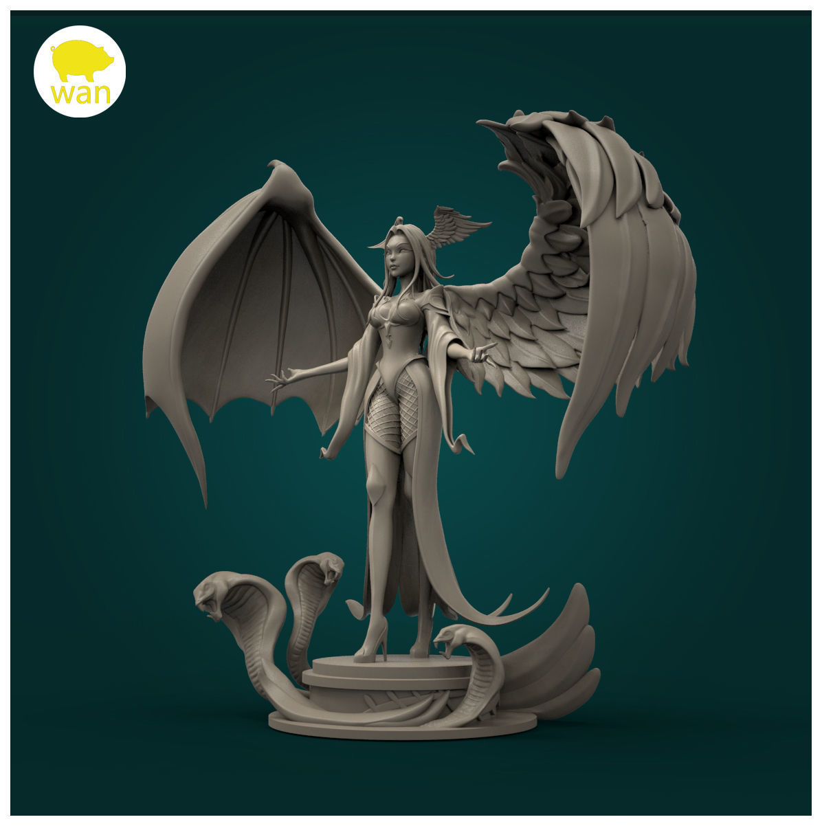 The daughter of angels and demons 3D print model_1