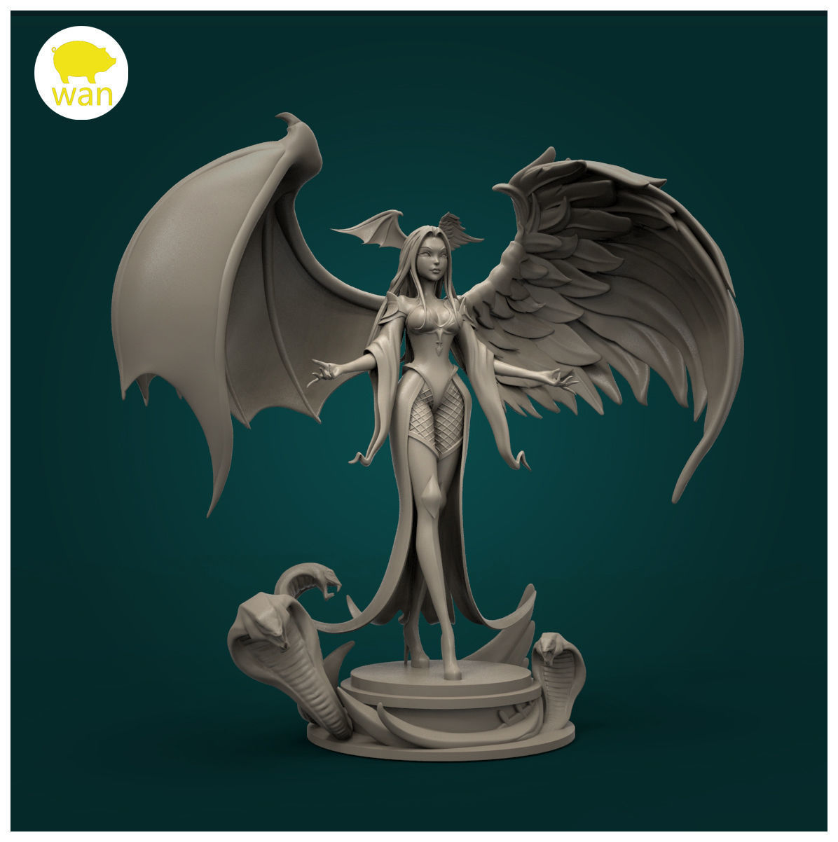 The daughter of angels and demons 3D print model_2
