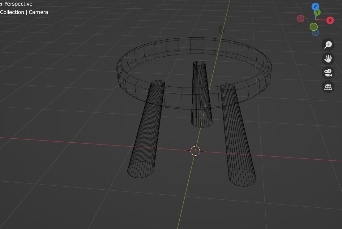 Stool or footstool  Free low-poly 3D model_3