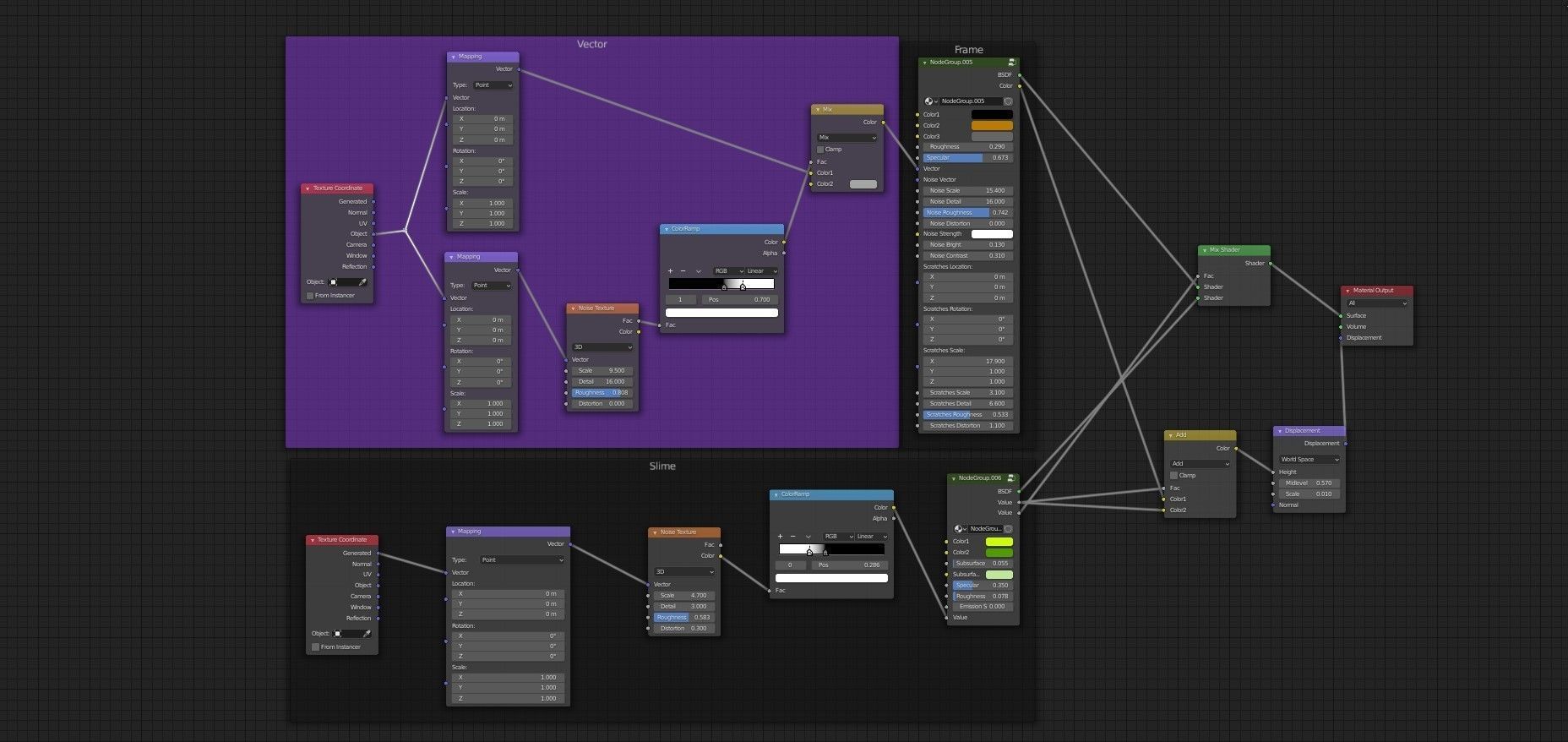 Caution radiation Procedural textures in Blender Low-poly 3D model_16