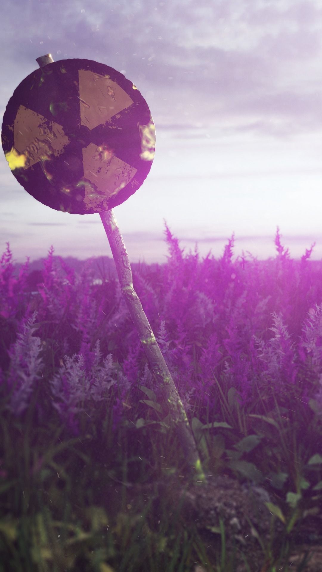 Caution radiation Procedural textures in Blender Low-poly 3D model_4