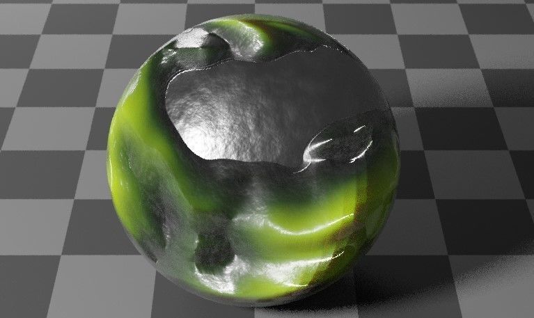 Caution radiation Procedural textures in Blender Low-poly 3D model_14