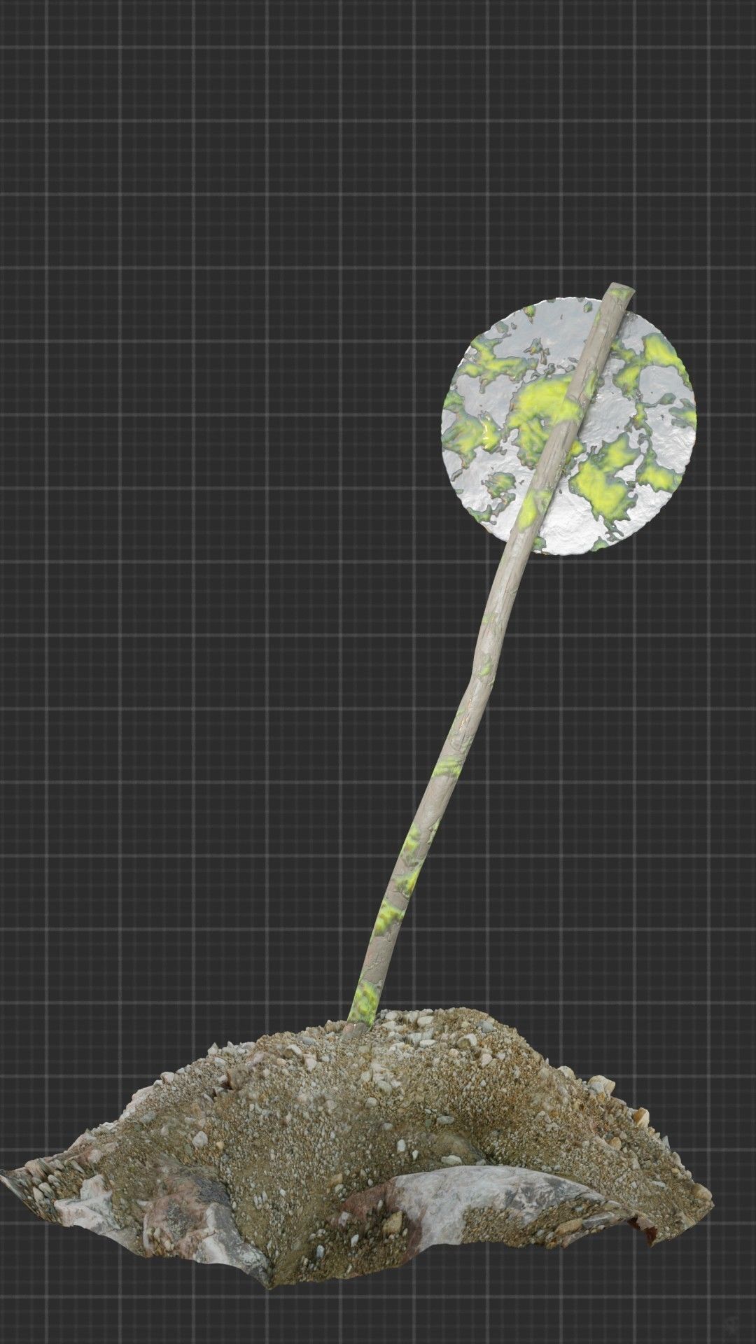 Caution radiation Procedural textures in Blender Low-poly 3D model_7