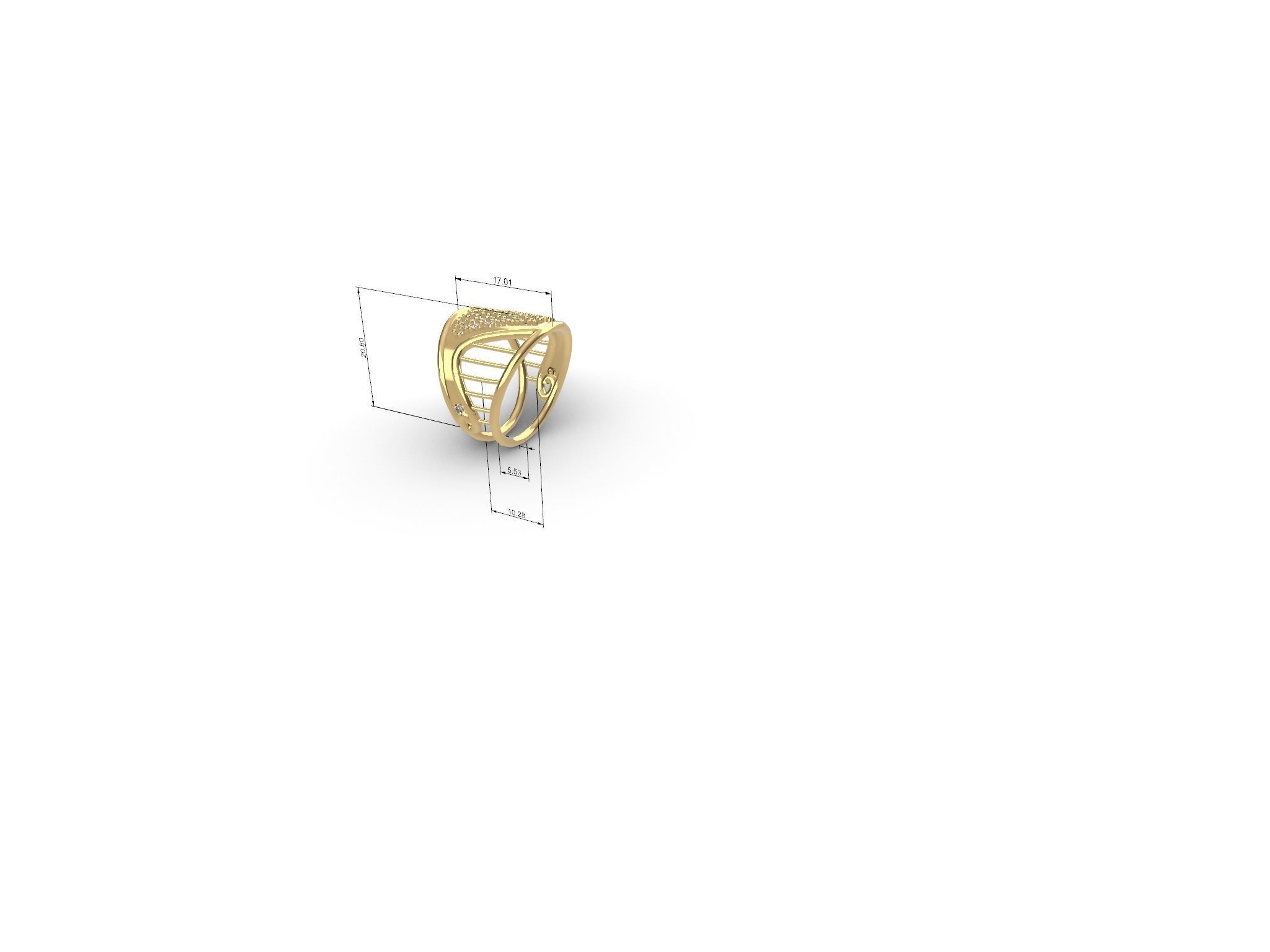 Harp ring stl file verified 3D print model_25