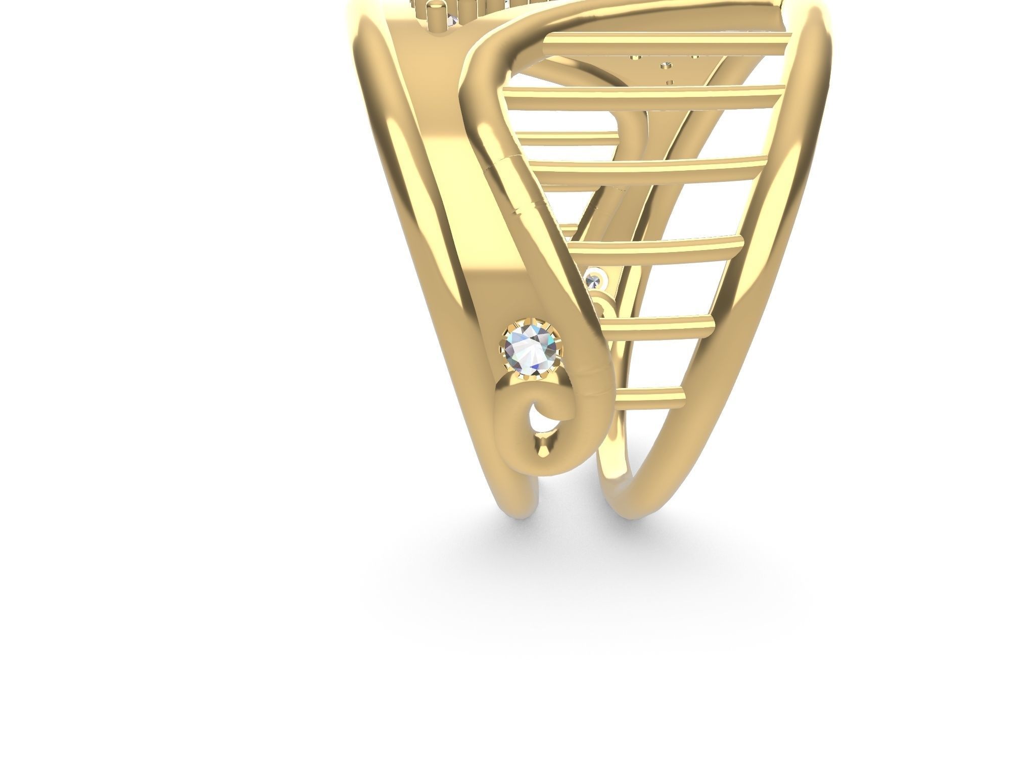 Harp ring stl file verified 3D print model_3