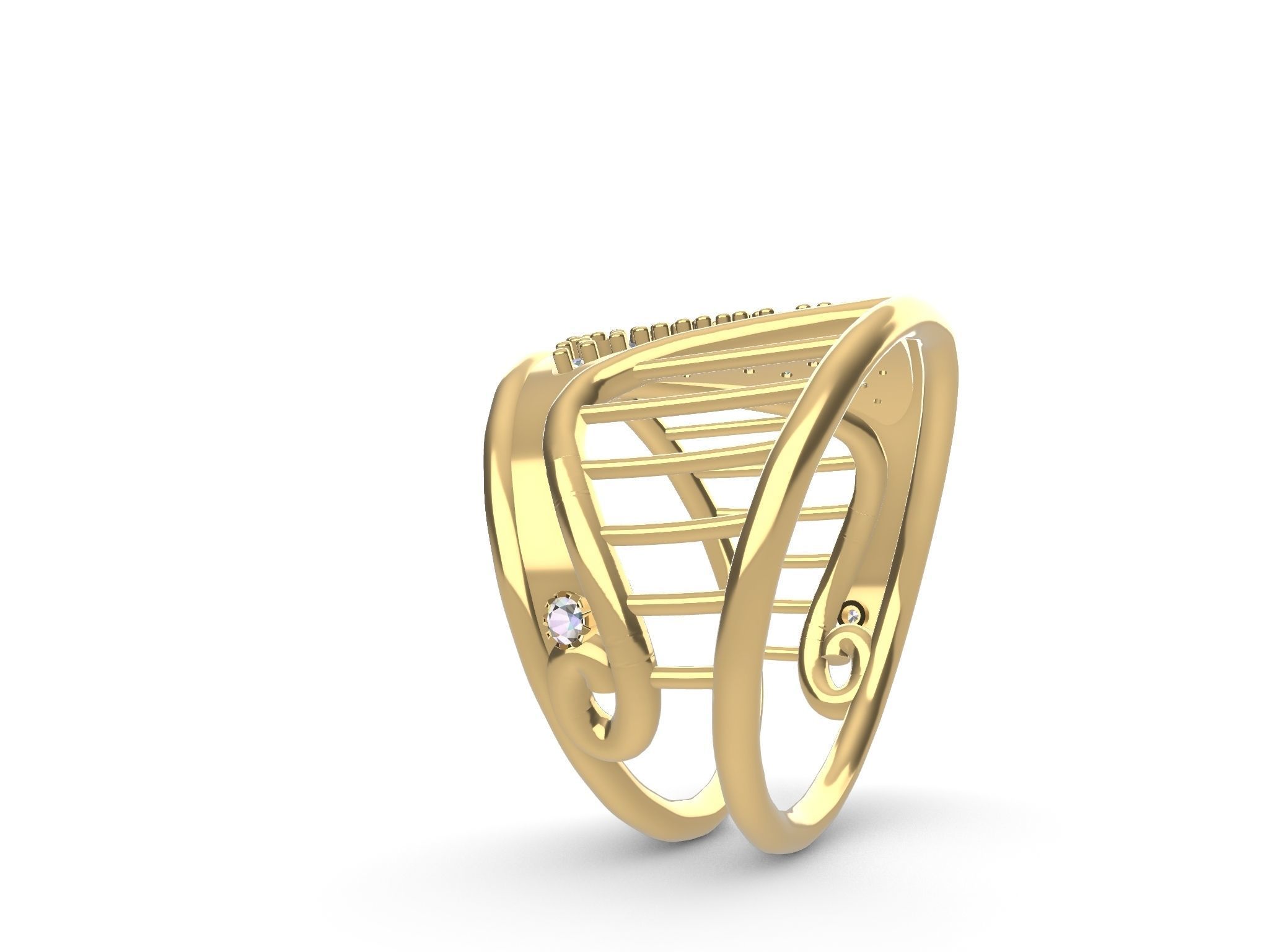 Harp ring stl file verified 3D print model_1