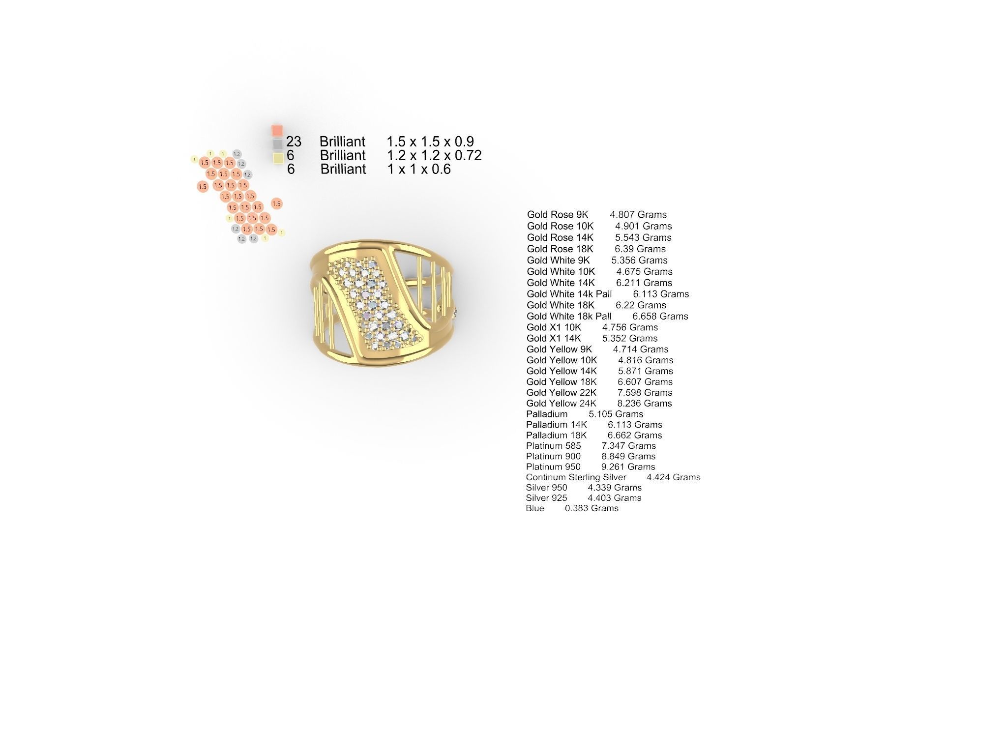 Harp ring stl file verified 3D print model_7