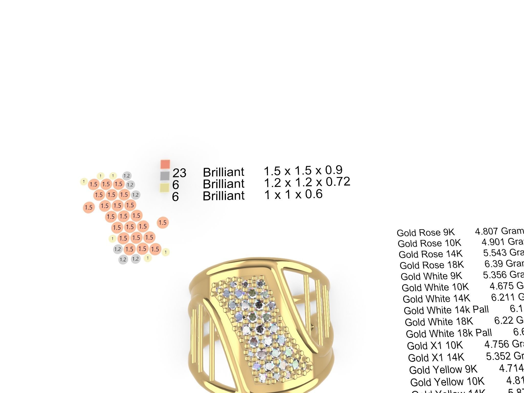 Harp ring stl file verified 3D print model_4