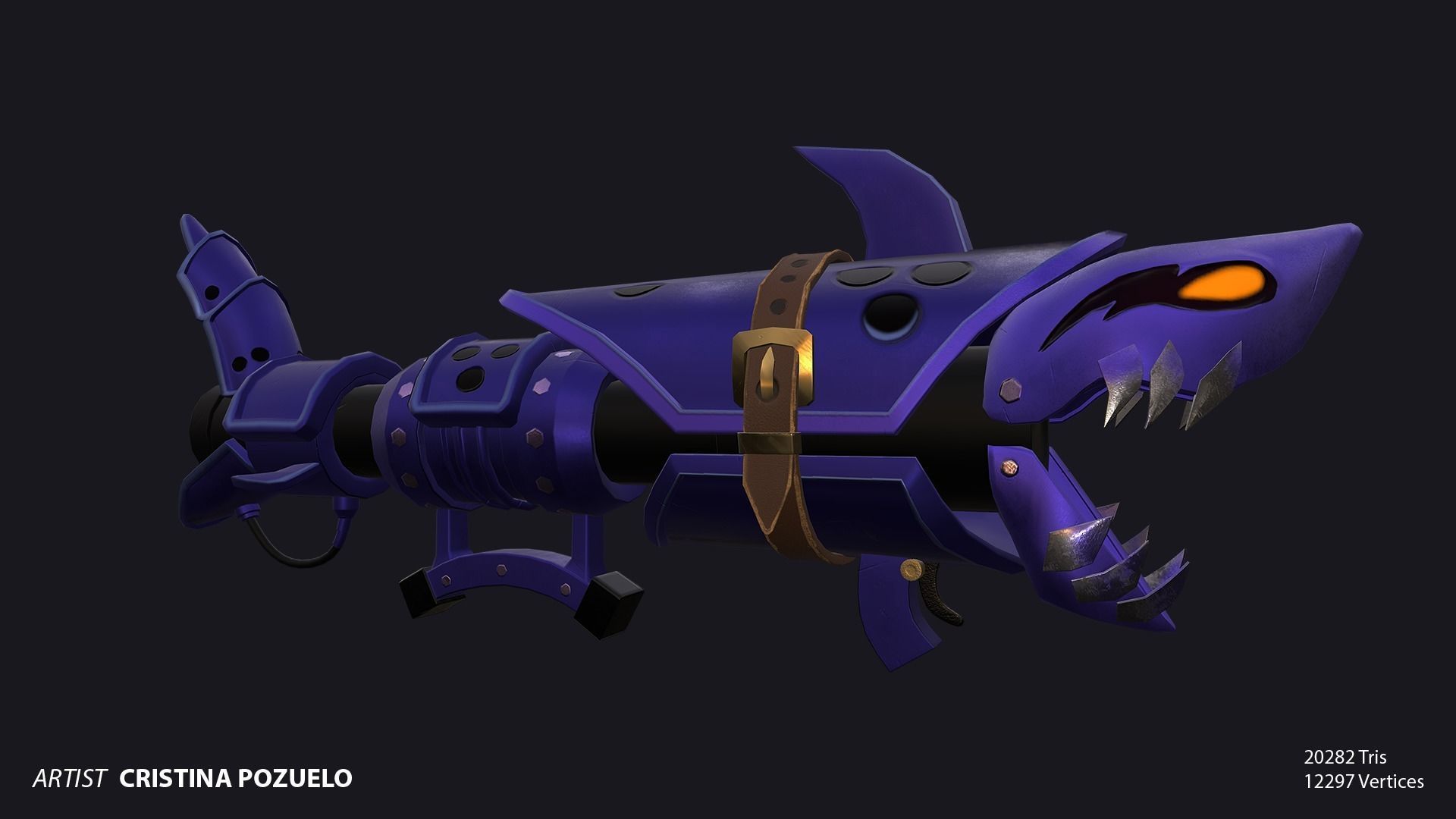 FISHBONES spaceship Low-poly 3D model_5