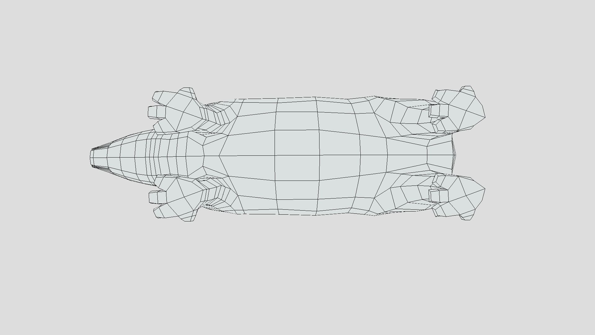 Low Poly Cartoon Capybara Low-poly 3D model_18