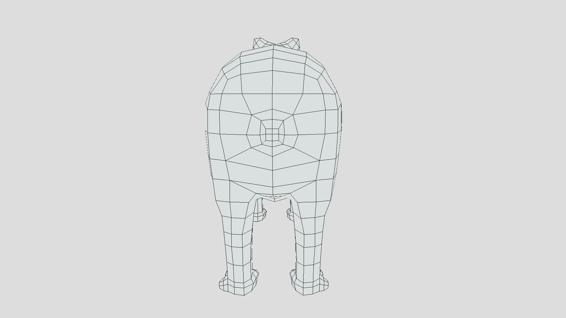 Low Poly Cartoon Capybara Low-poly 3D model_12