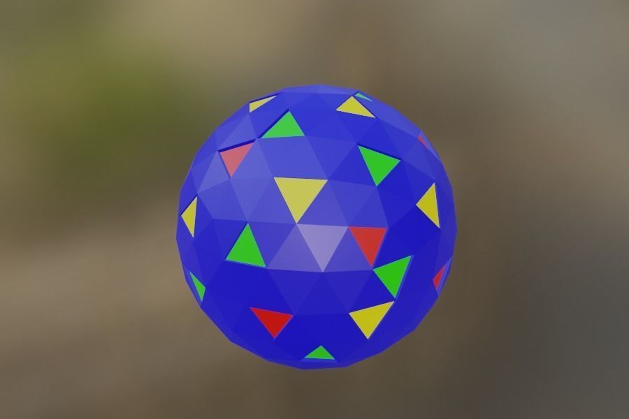 Kid Toy Ball Lowpoly 3D model Free low-poly 3D model_6