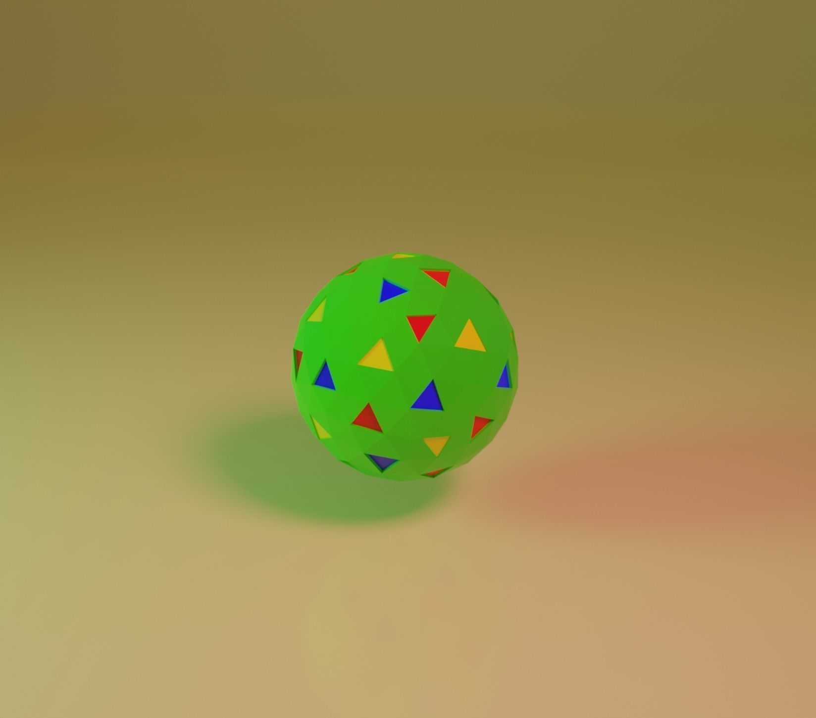 Kid Toy Ball Lowpoly 3D model Free low-poly 3D model_2
