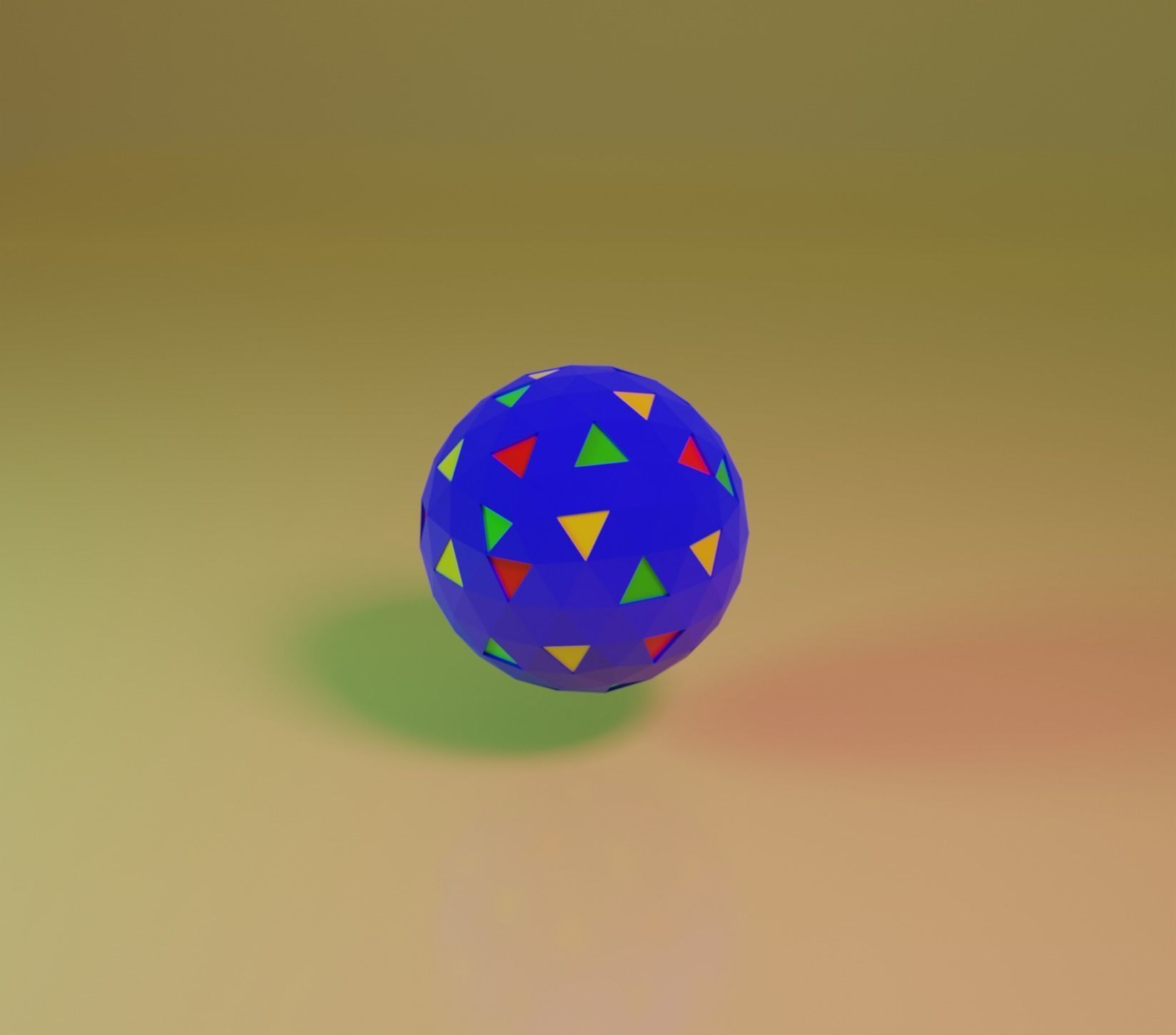 Kid Toy Ball Lowpoly 3D model Free low-poly 3D model_3