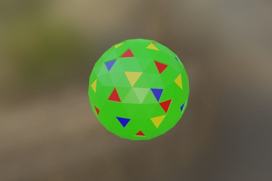 Kid Toy Ball Lowpoly 3D model Free low-poly 3D model_8