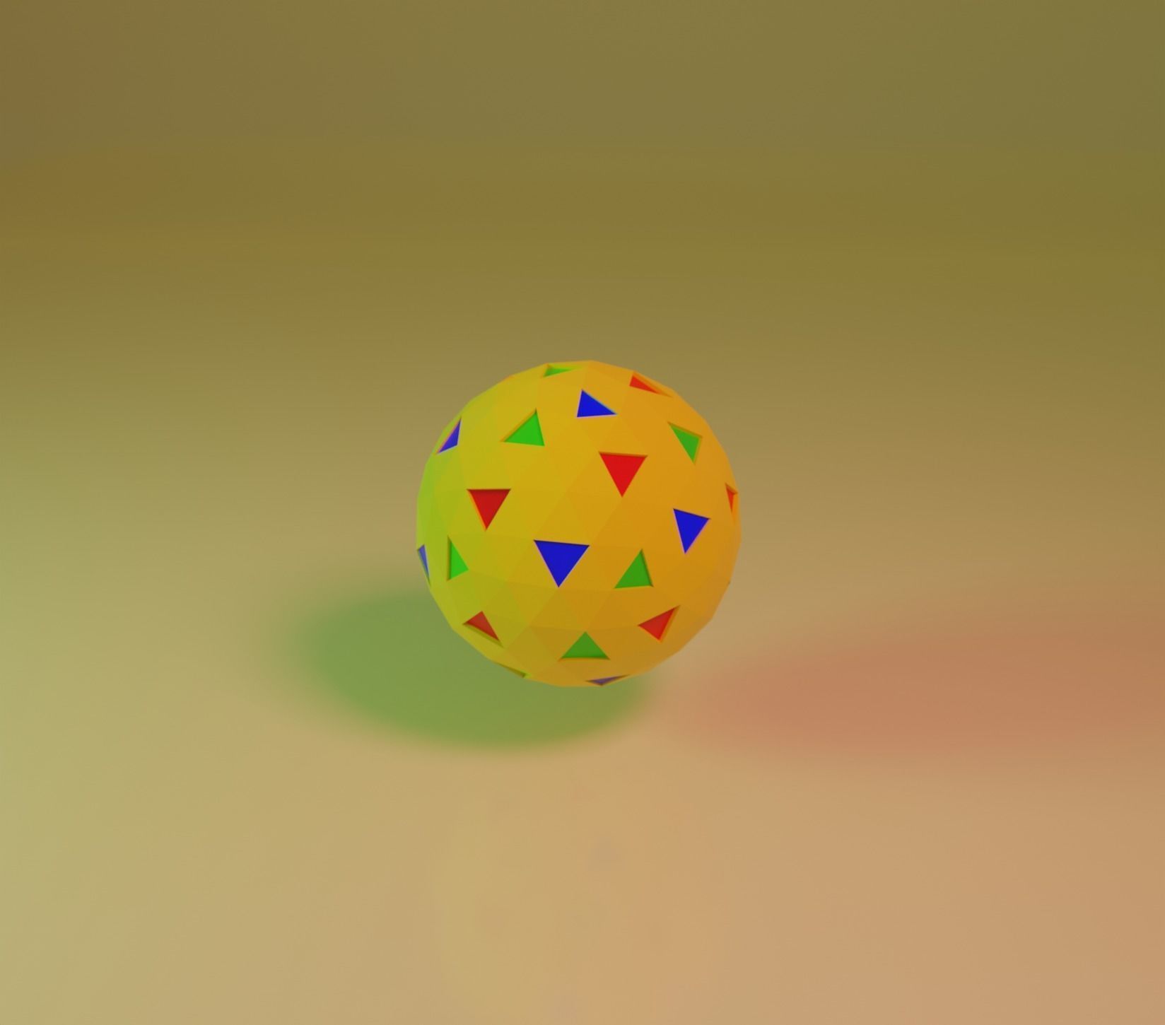 Kid Toy Ball Lowpoly 3D model Free low-poly 3D model_4