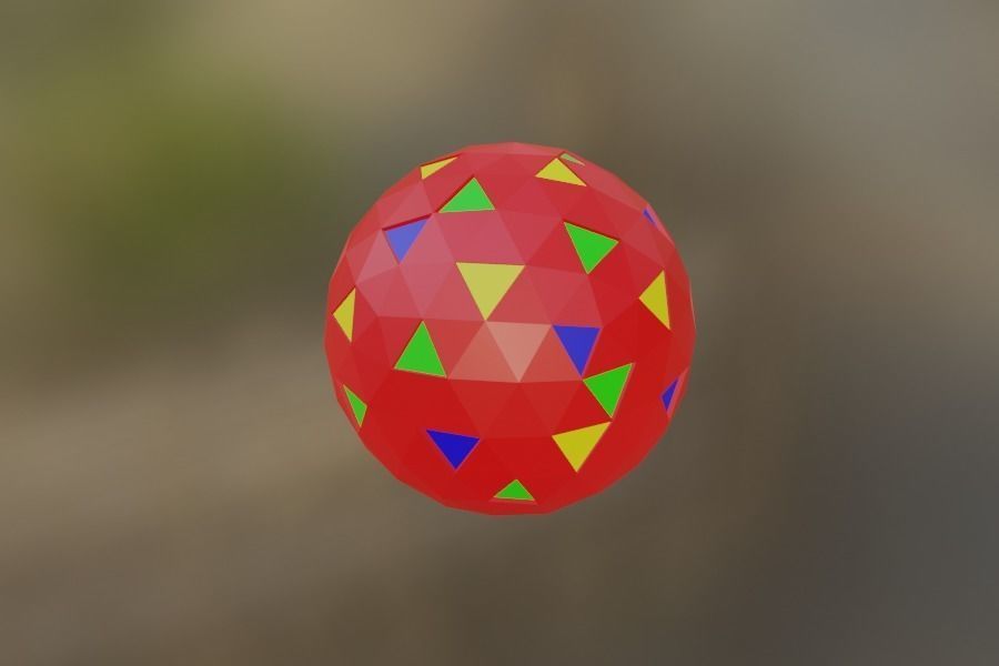 Kid Toy Ball Lowpoly 3D model Free low-poly 3D model_7