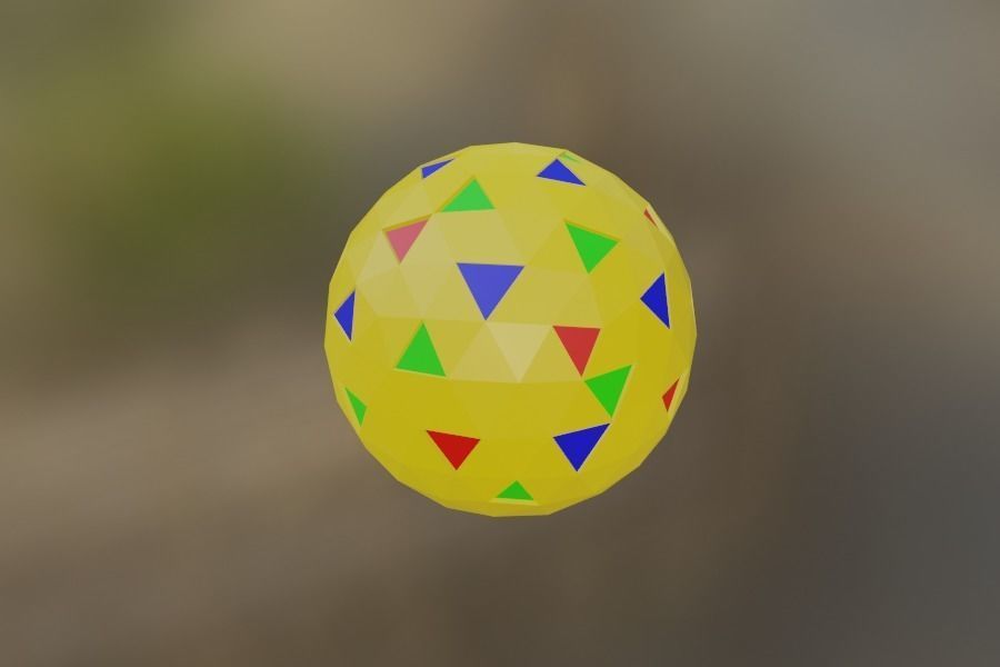 Kid Toy Ball Lowpoly 3D model Free low-poly 3D model_9