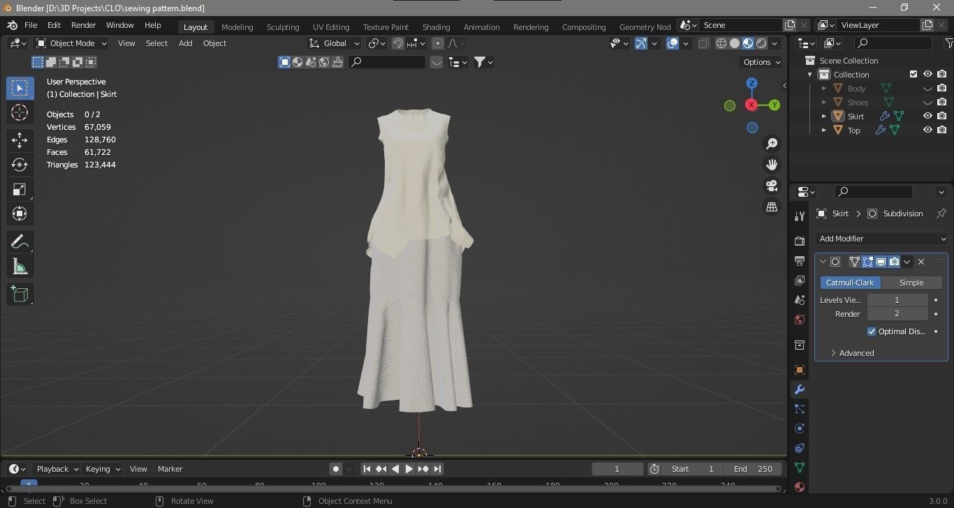 Flared Bodice and Skirt 3D model_6