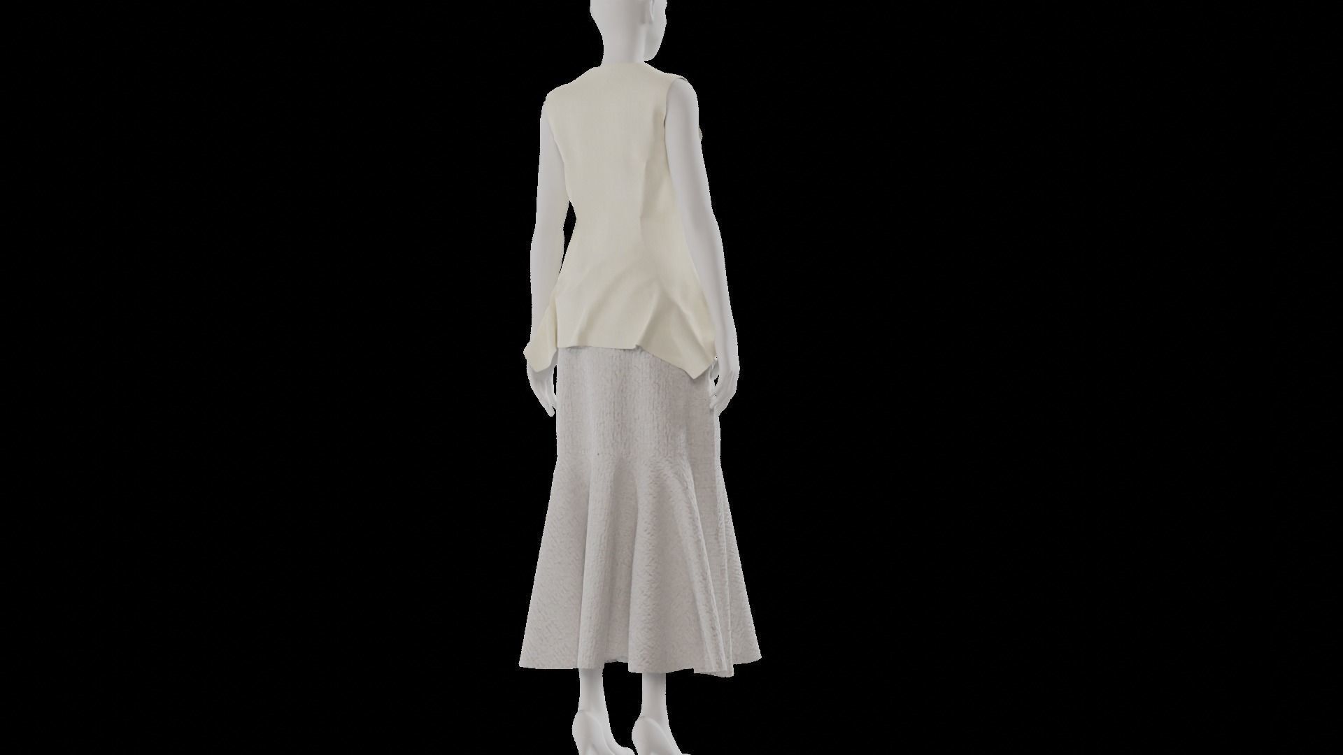 Flared Bodice and Skirt 3D model_3