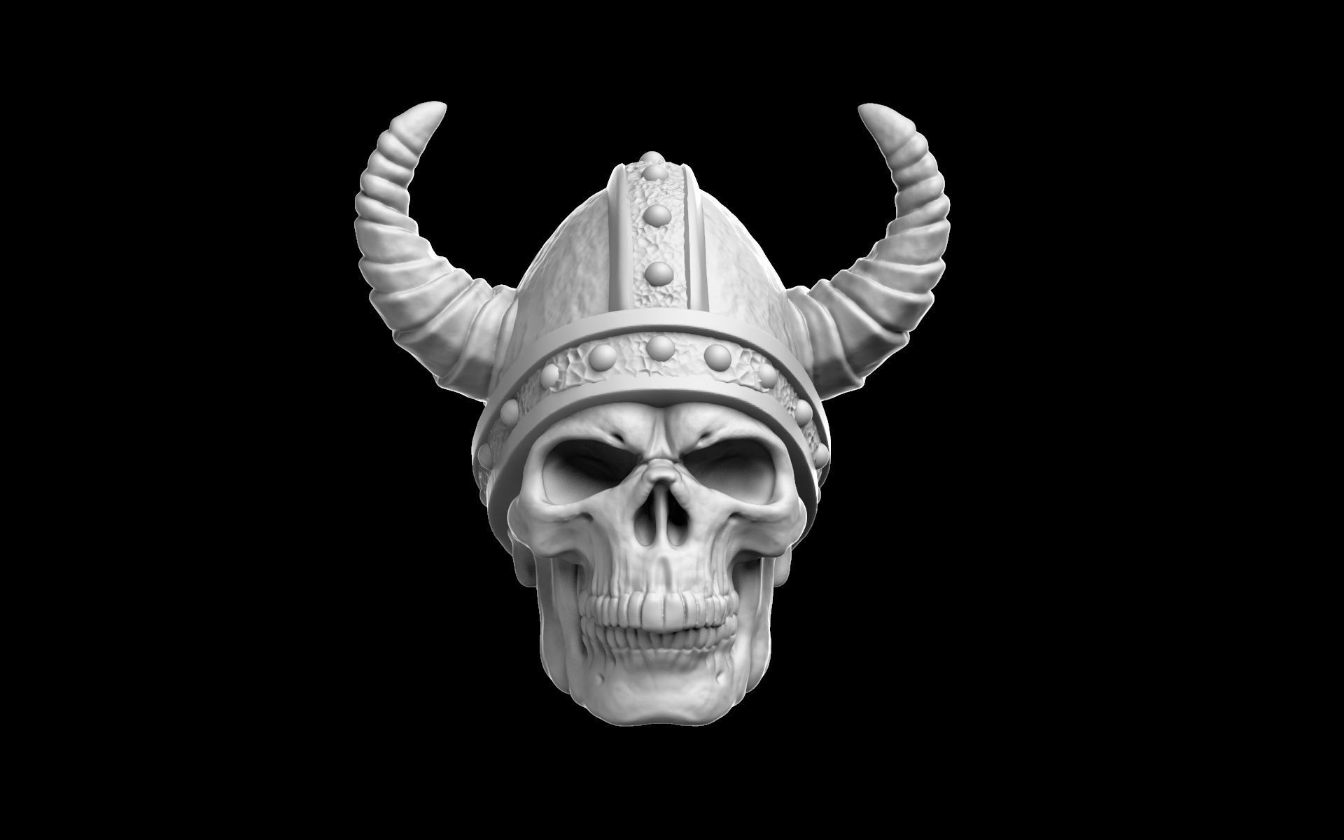 Viking Skull 3D Print  Mythic L 3D print model_1