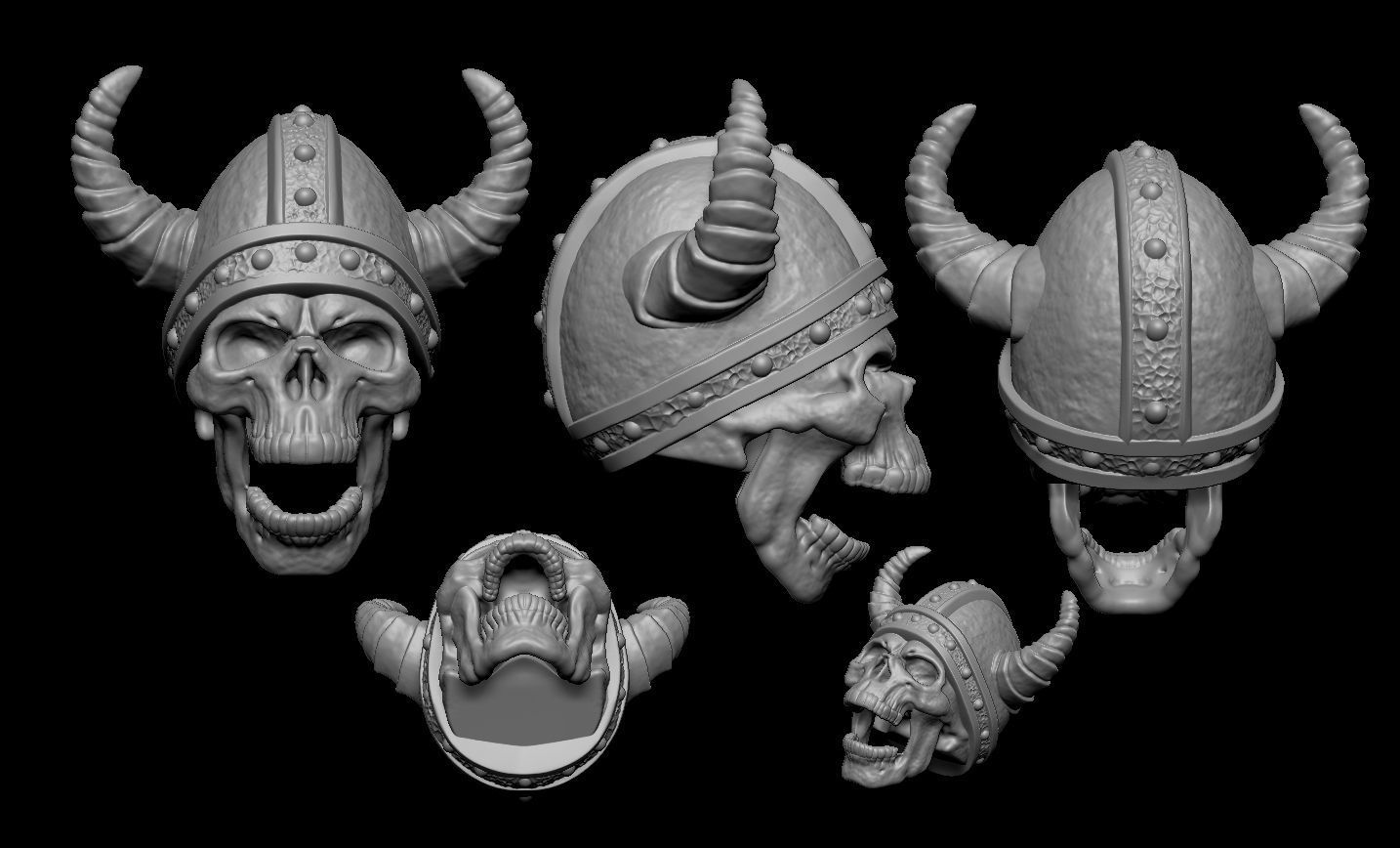 Viking Skull 3D Print  Mythic L 3D print model_10