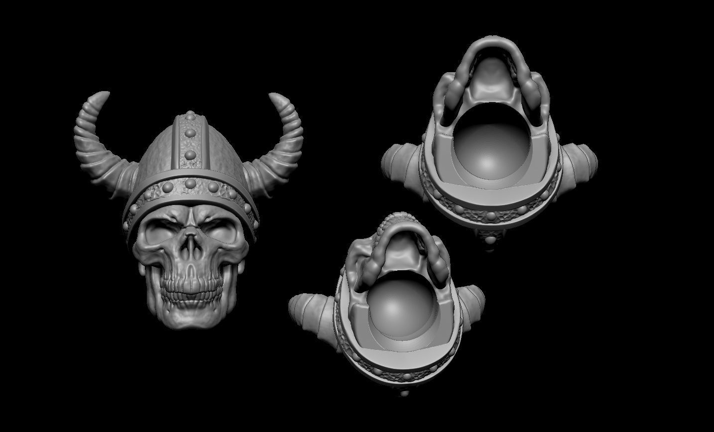 Viking Skull 3D Print  Mythic L 3D print model_12