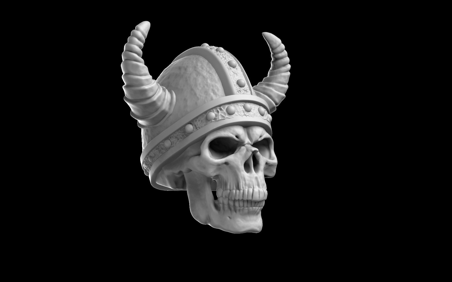 Viking Skull 3D Print  Mythic L 3D print model_2