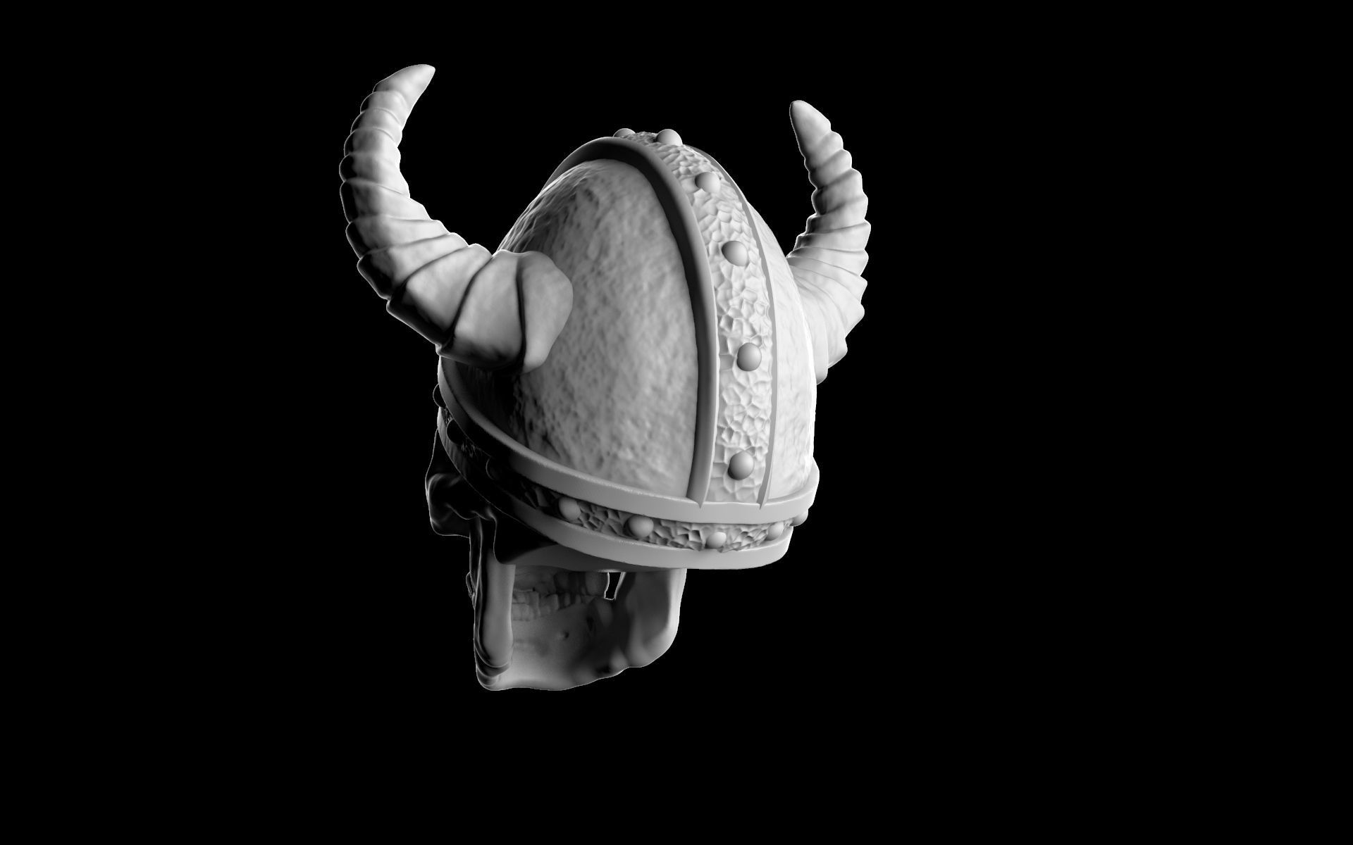 Viking Skull 3D Print  Mythic L 3D print model_4
