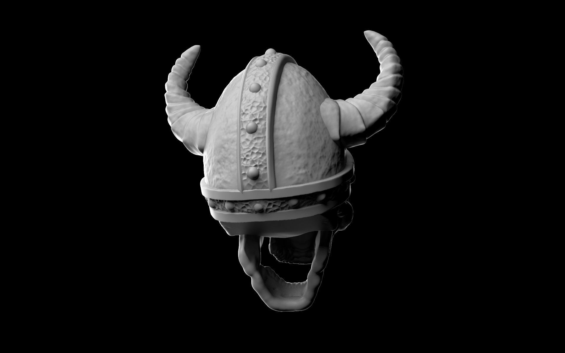 Viking Skull 3D Print  Mythic L 3D print model_8