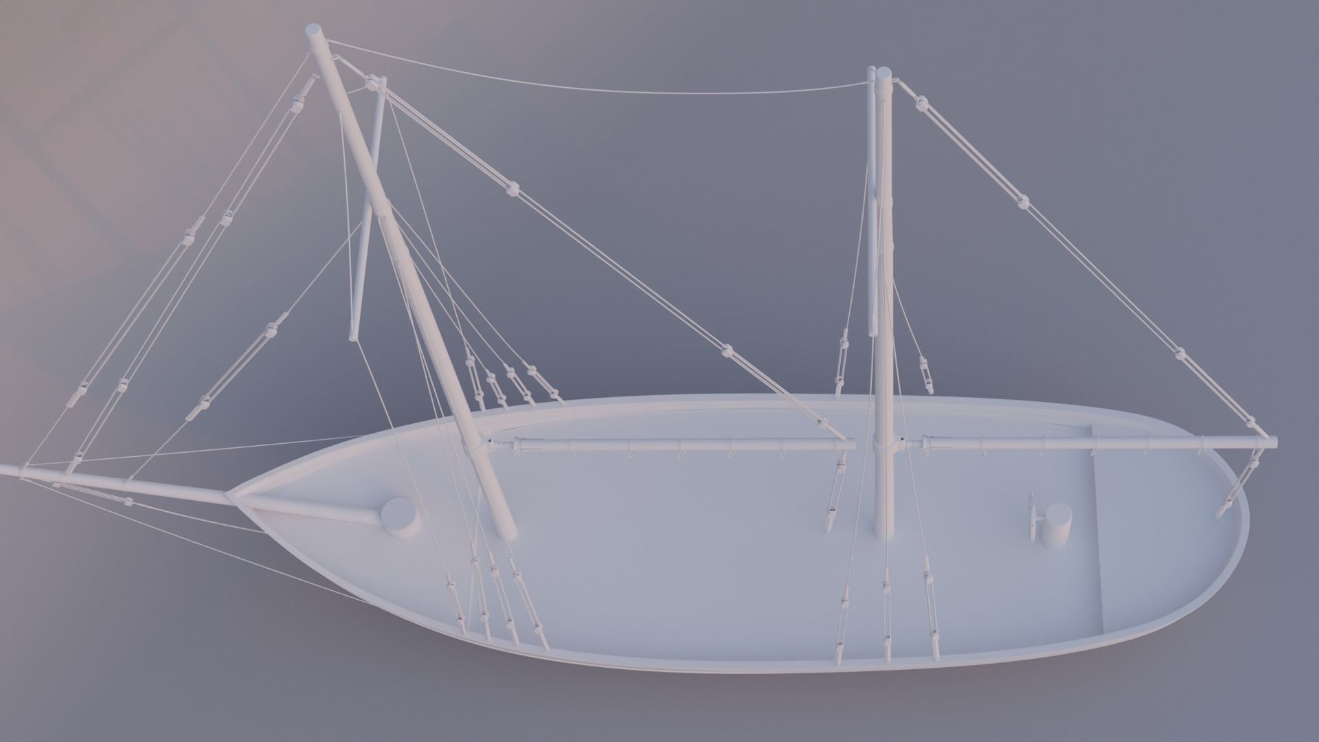 corvette ship Free 3D model_11