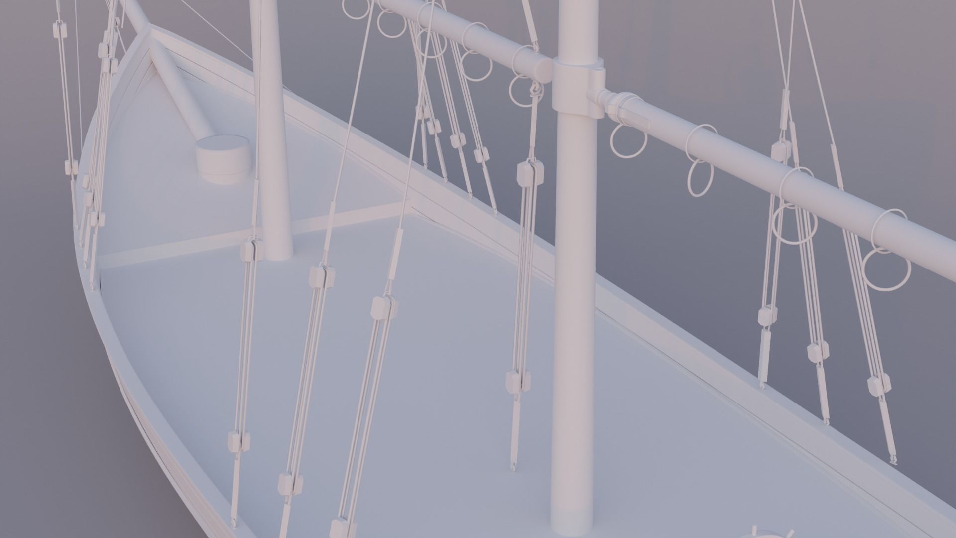 corvette ship Free 3D model_10