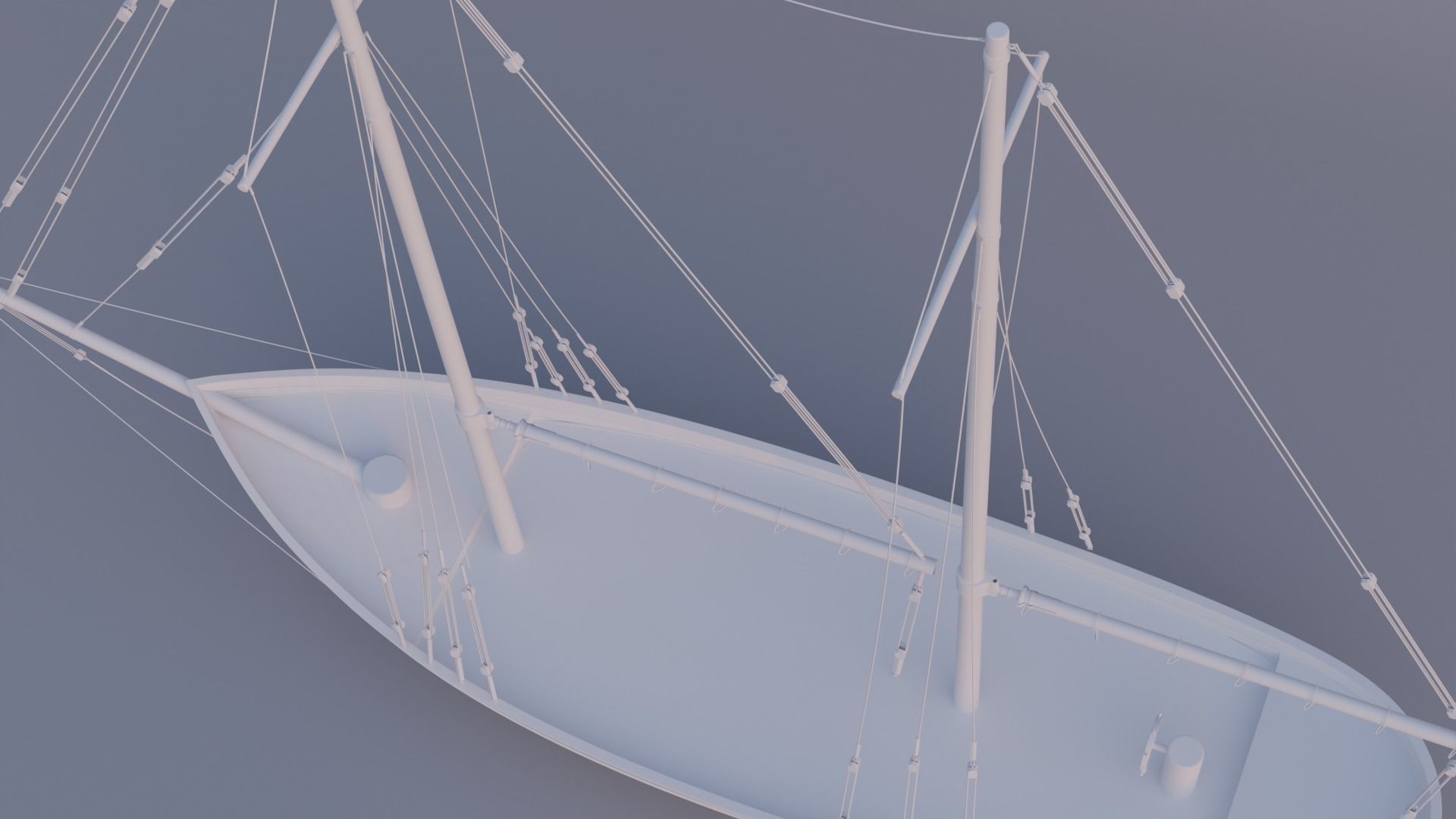 corvette ship Free 3D model_8