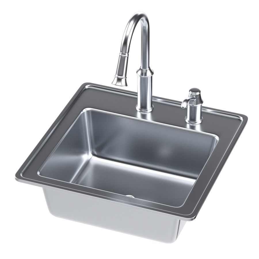 MOEN sink 03 3D model CGTrader