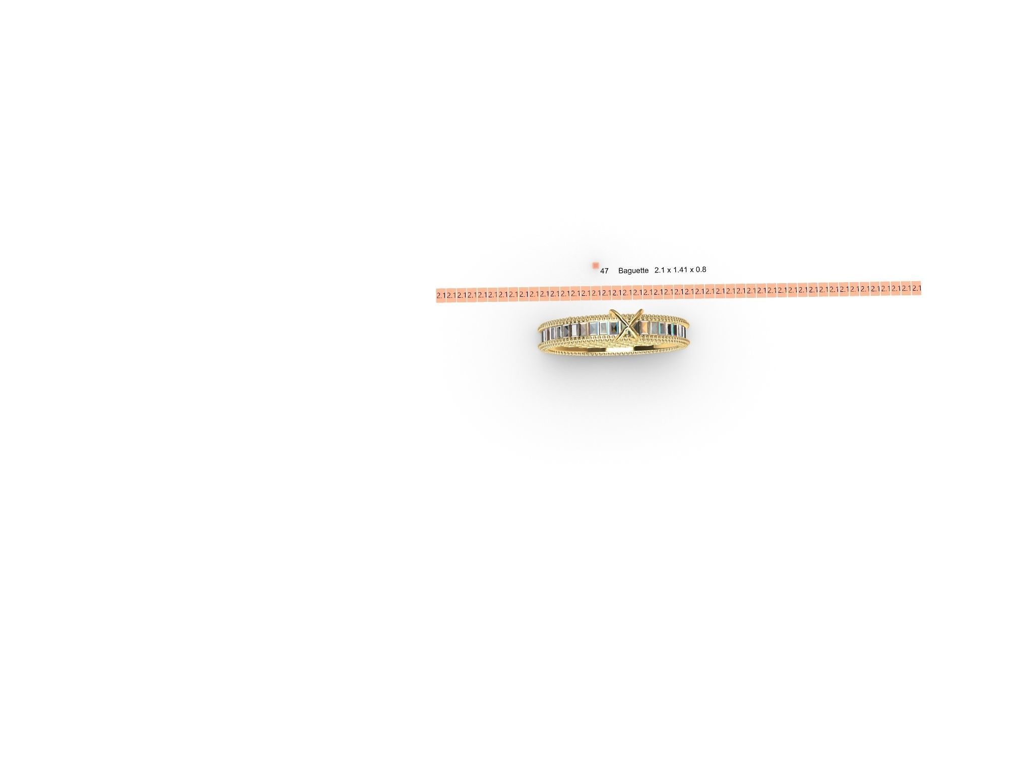 baguette jali pendant stl file verified 3D print model_9